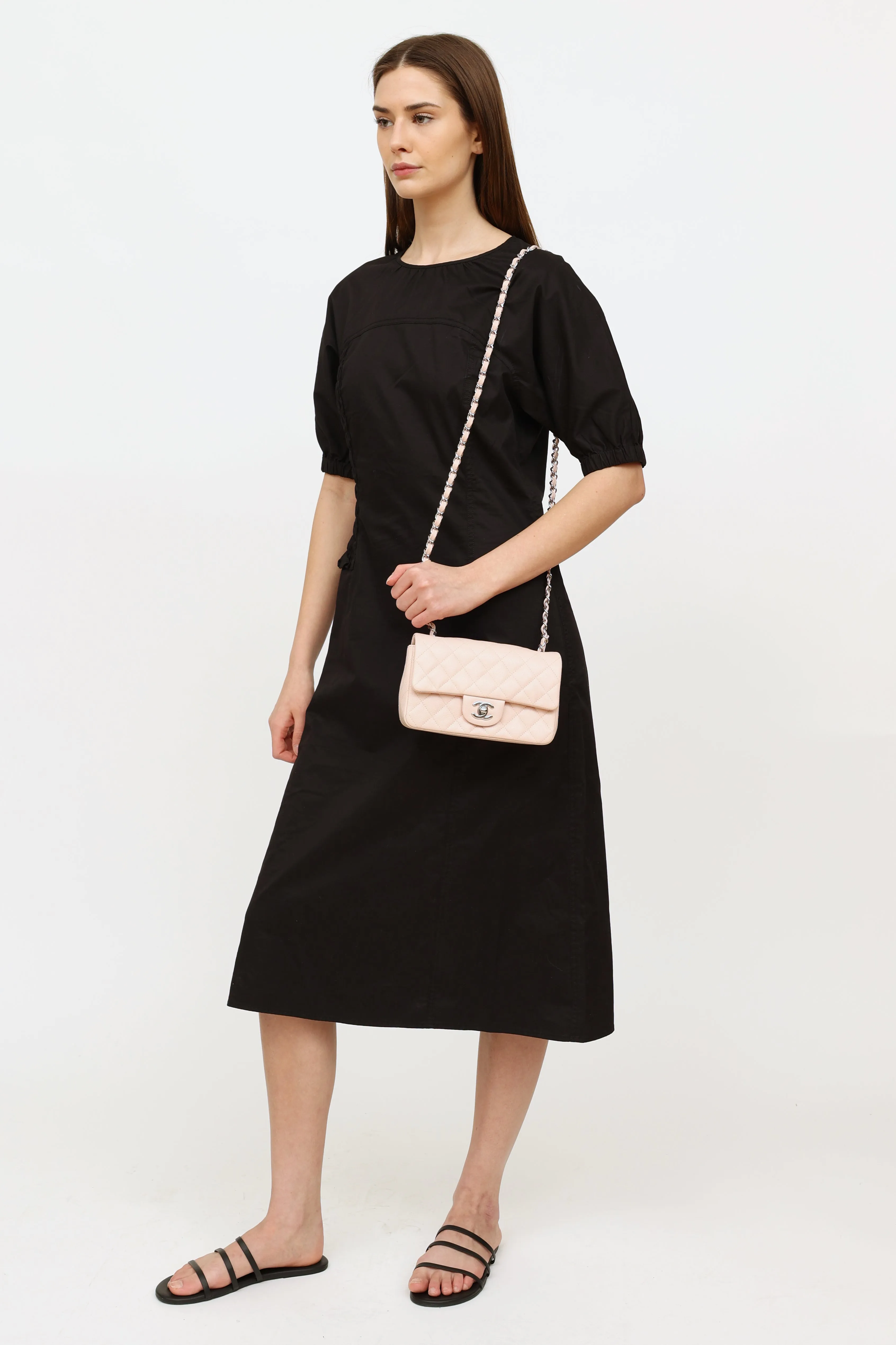 2013 Light Pink Caviar Rectangle Classic Bag