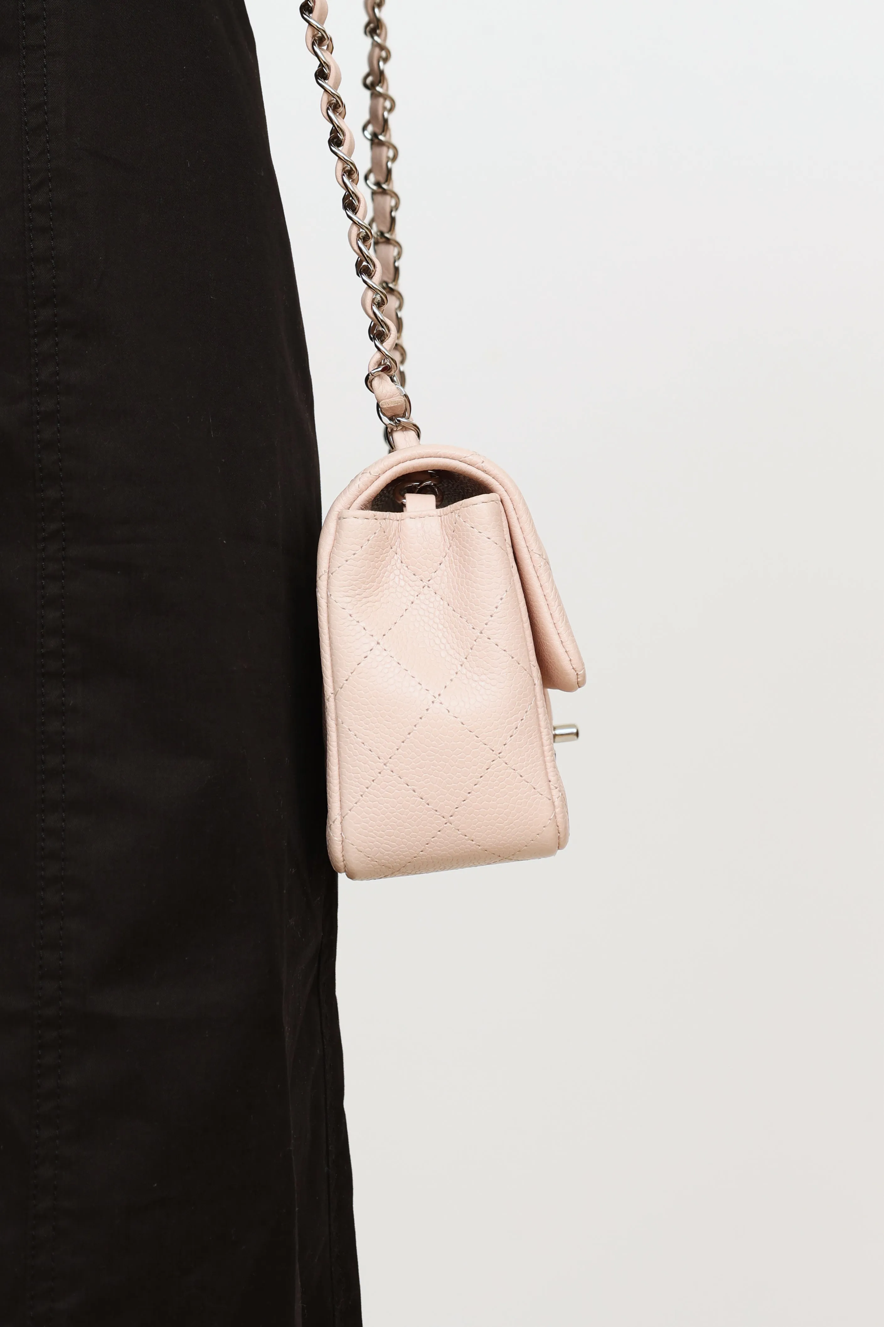 2013 Light Pink Caviar Rectangle Classic Bag