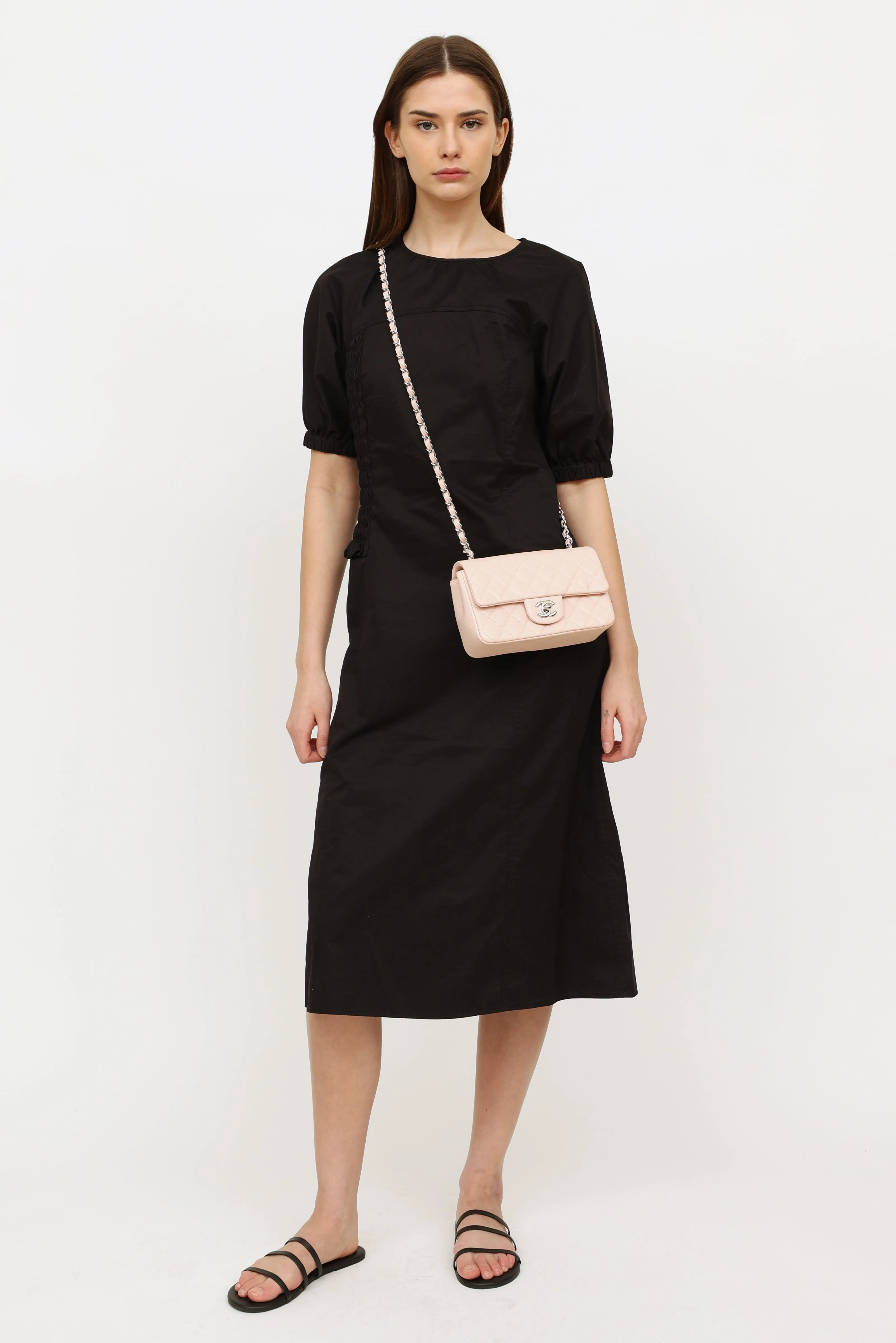 2013 Light Pink Caviar Rectangle Classic Bag