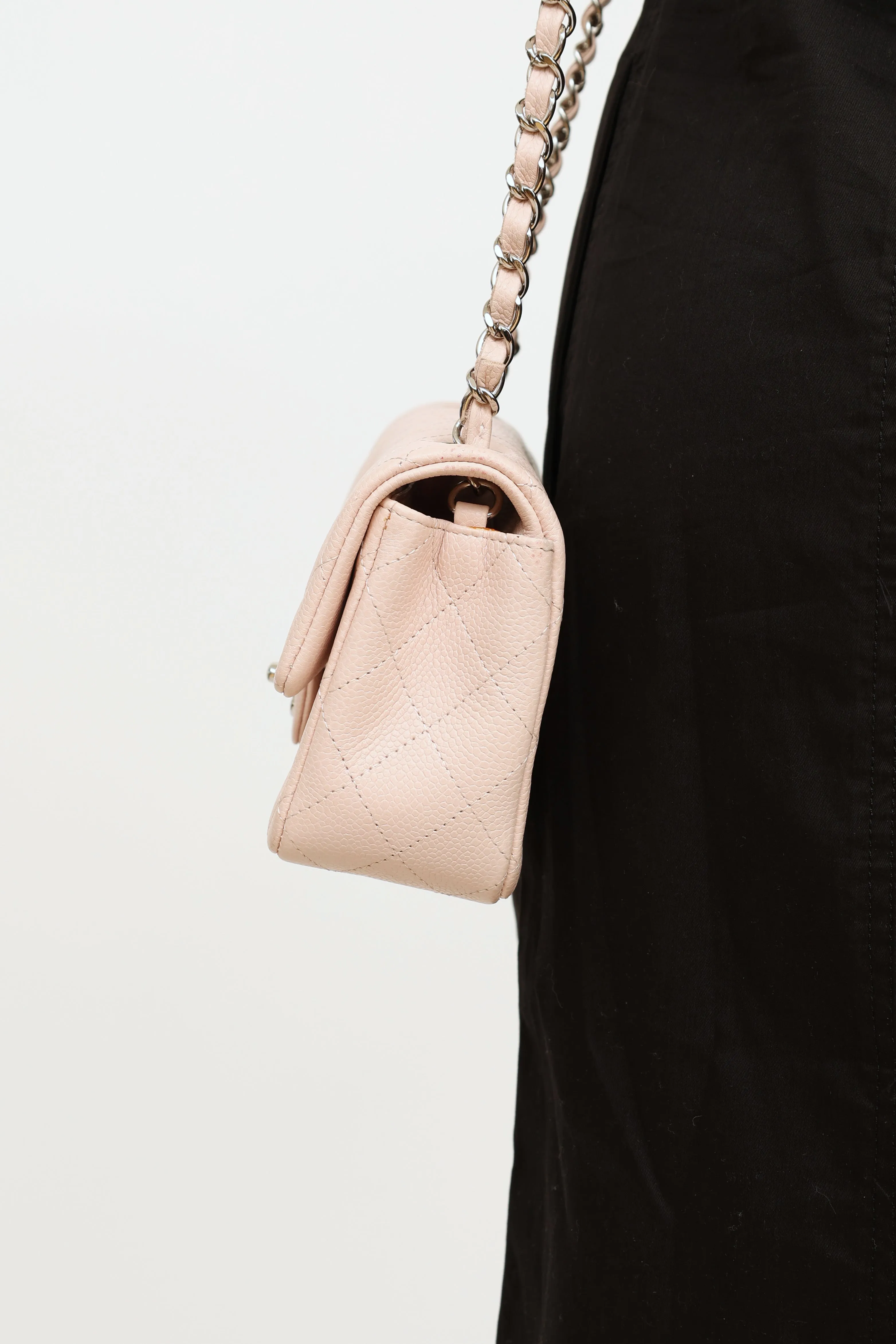 2013 Light Pink Caviar Rectangle Classic Bag