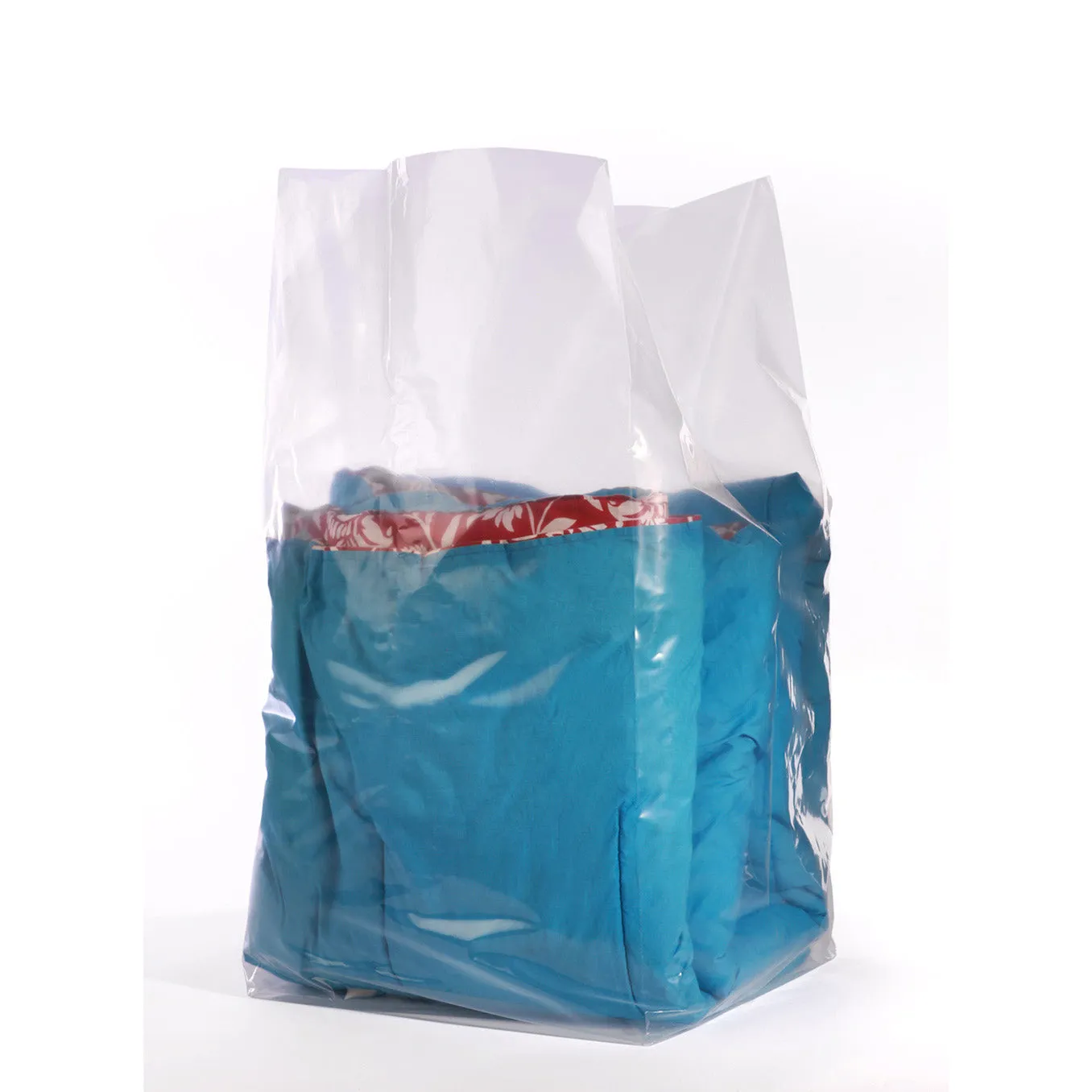36" x 28" x 60" x 2 mil Clear Eco-Manufactured Plastic Side-Gusseted Bags (Roll of 130)