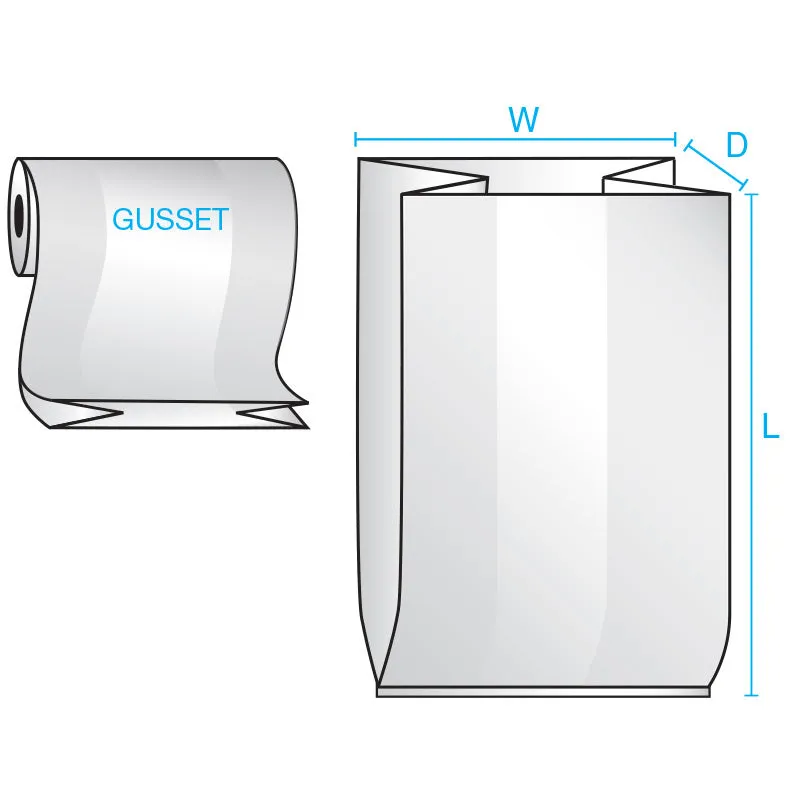 46" x 44" x 80" x 1.5 mil Clear Eco-Manufactured Plastic Side-Gusseted Bags (Roll of 70)