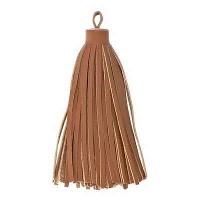85mm Large Saddle Brown Nappa Leather Tassel