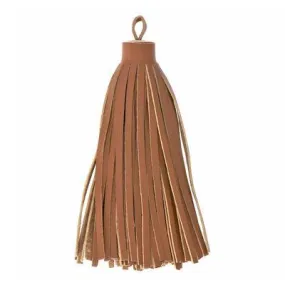 85mm Large Saddle Brown Nappa Leather Tassel
