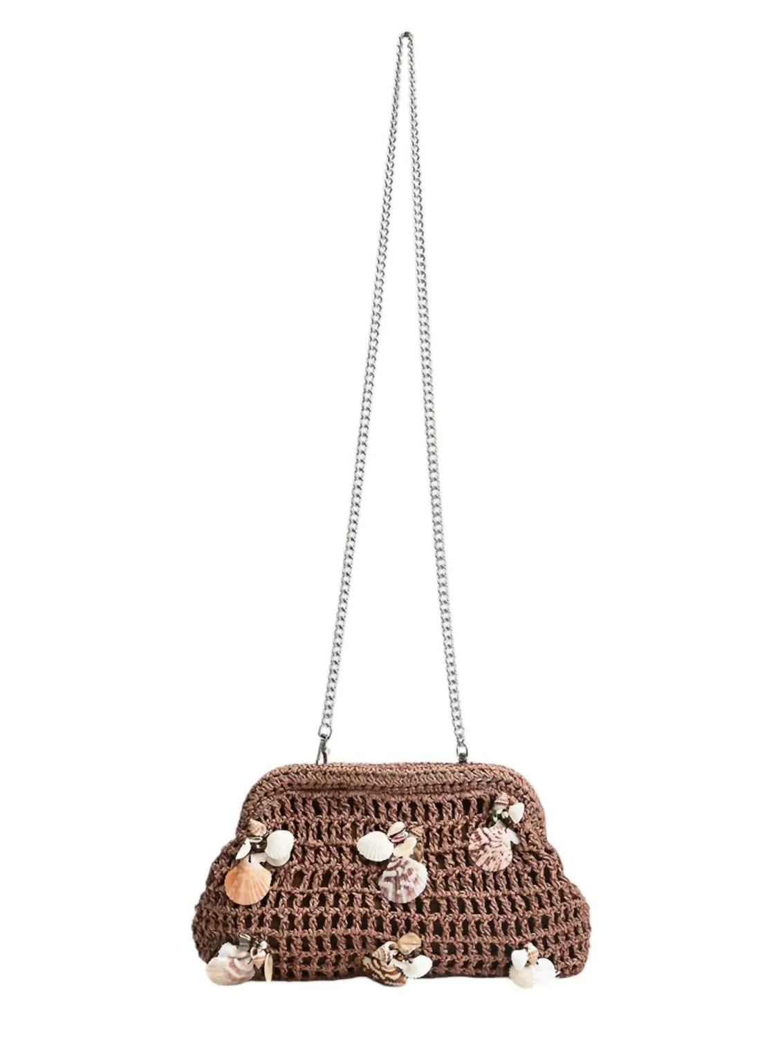 America & Beyond - Women's Crochet Shell Clutch