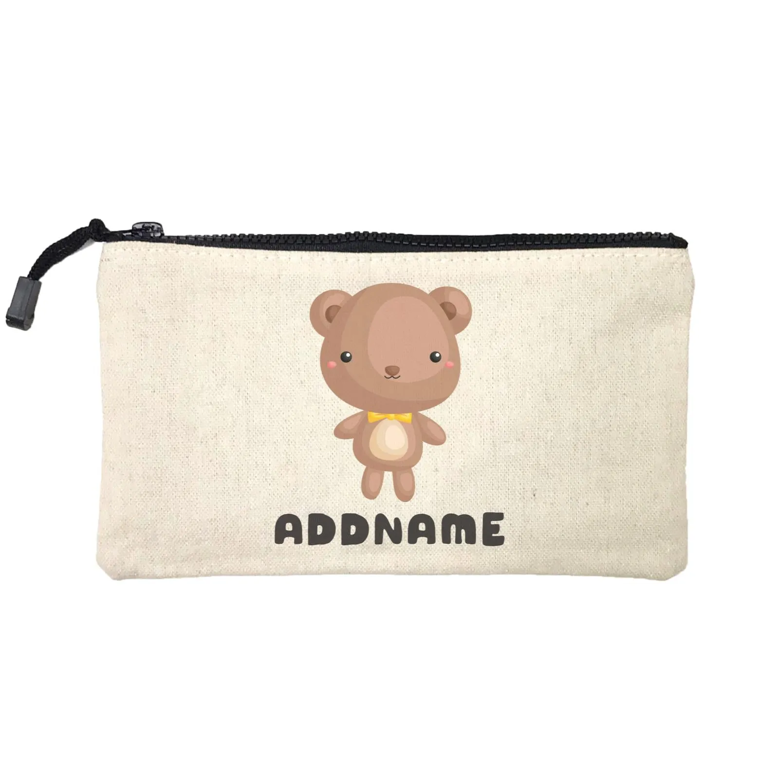 Birthday Friendly Animals Happy Bear Addname Mini Accessories Stationery Pouch