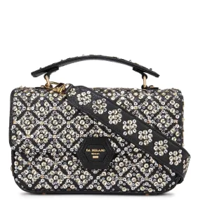 Black Sequins Satchel Bag