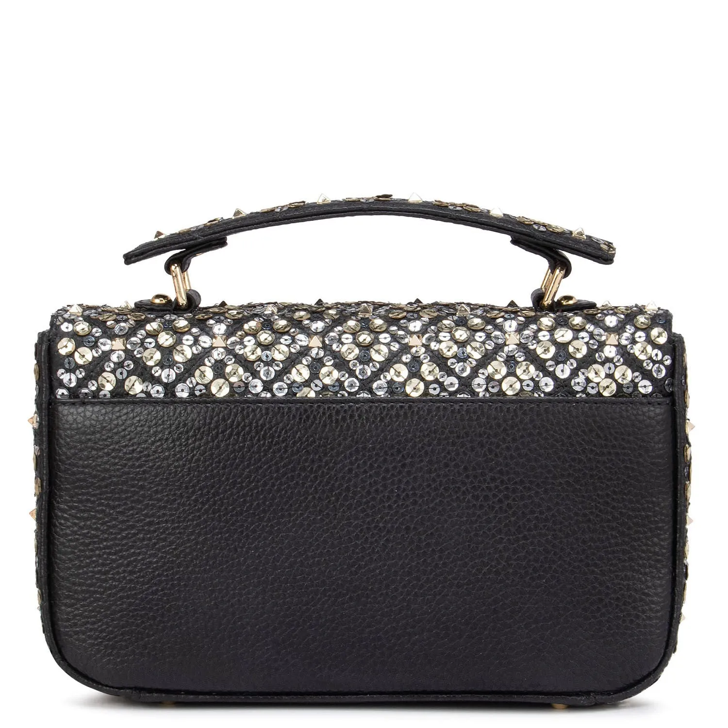 Black Sequins Satchel Bag