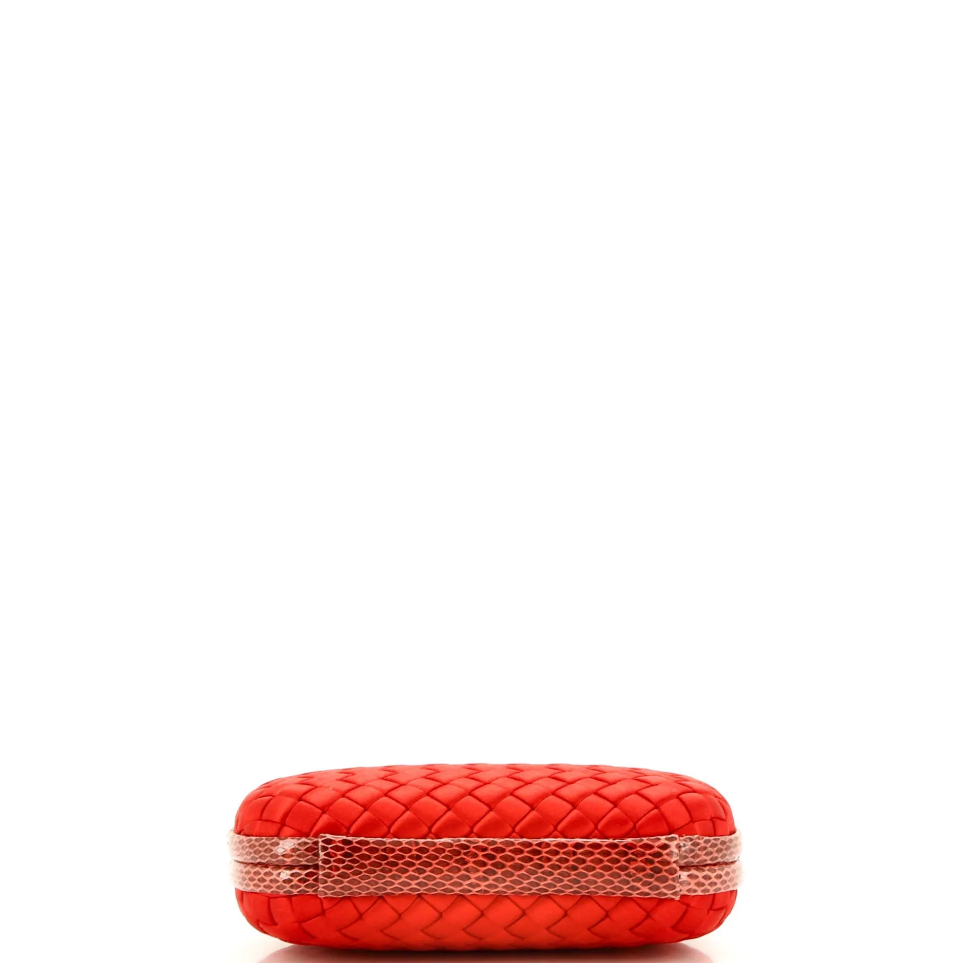 Box Knot Clutch Intrecciato Satin Small