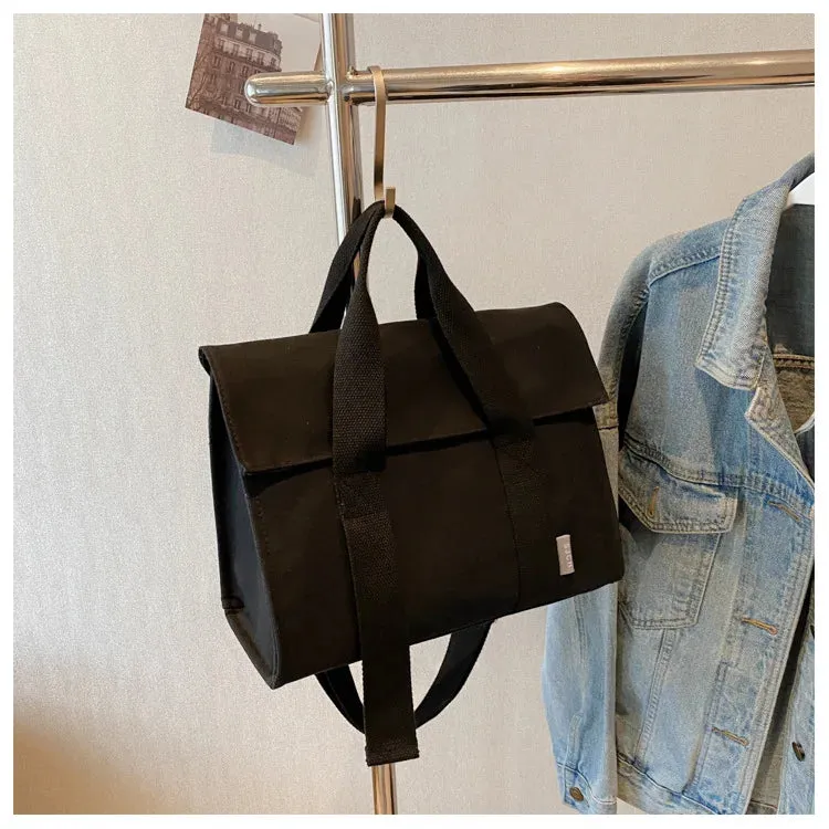 Canvas Casual Commuter Single Shoulder Bag Fashion Wide Shoulder Strap Crossbody Bag