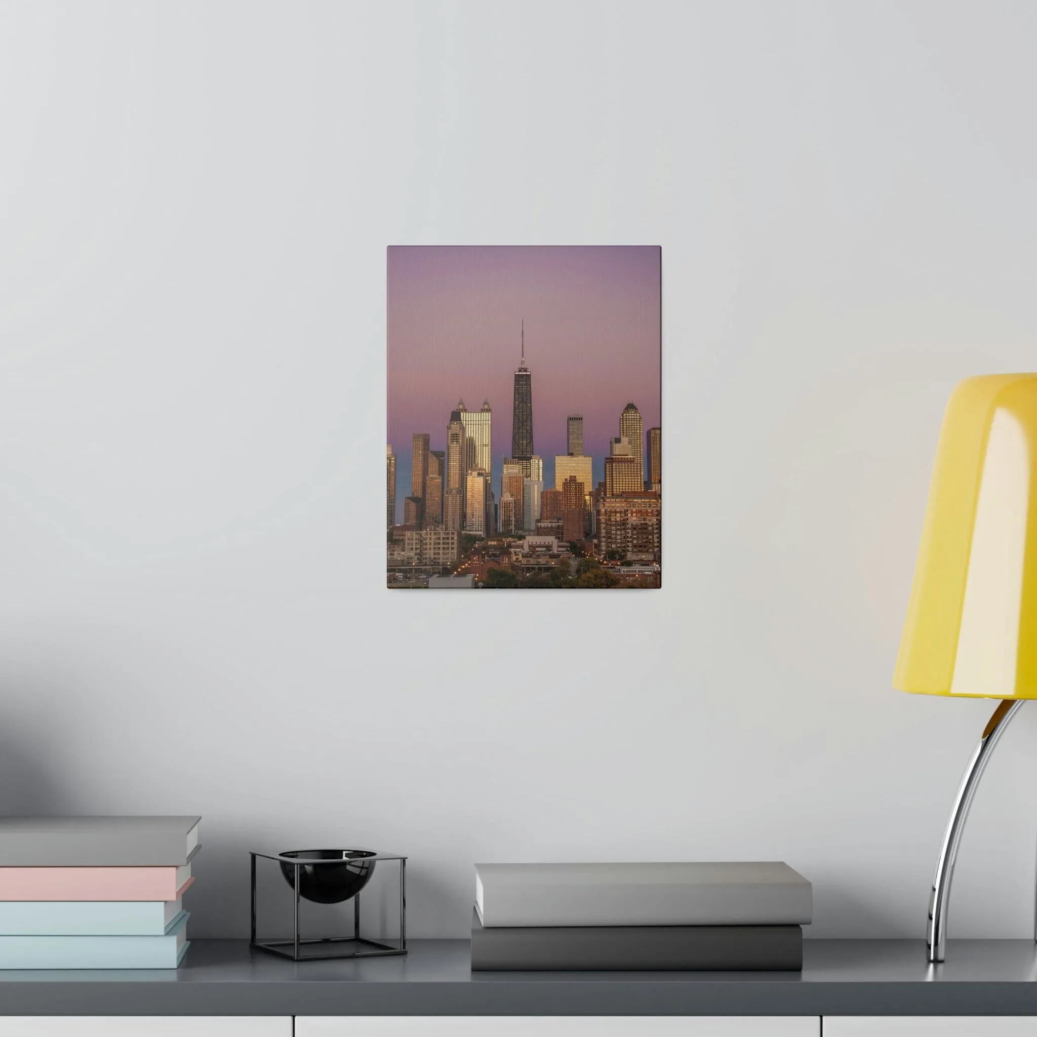 Chicago Sunset Matte Canvas