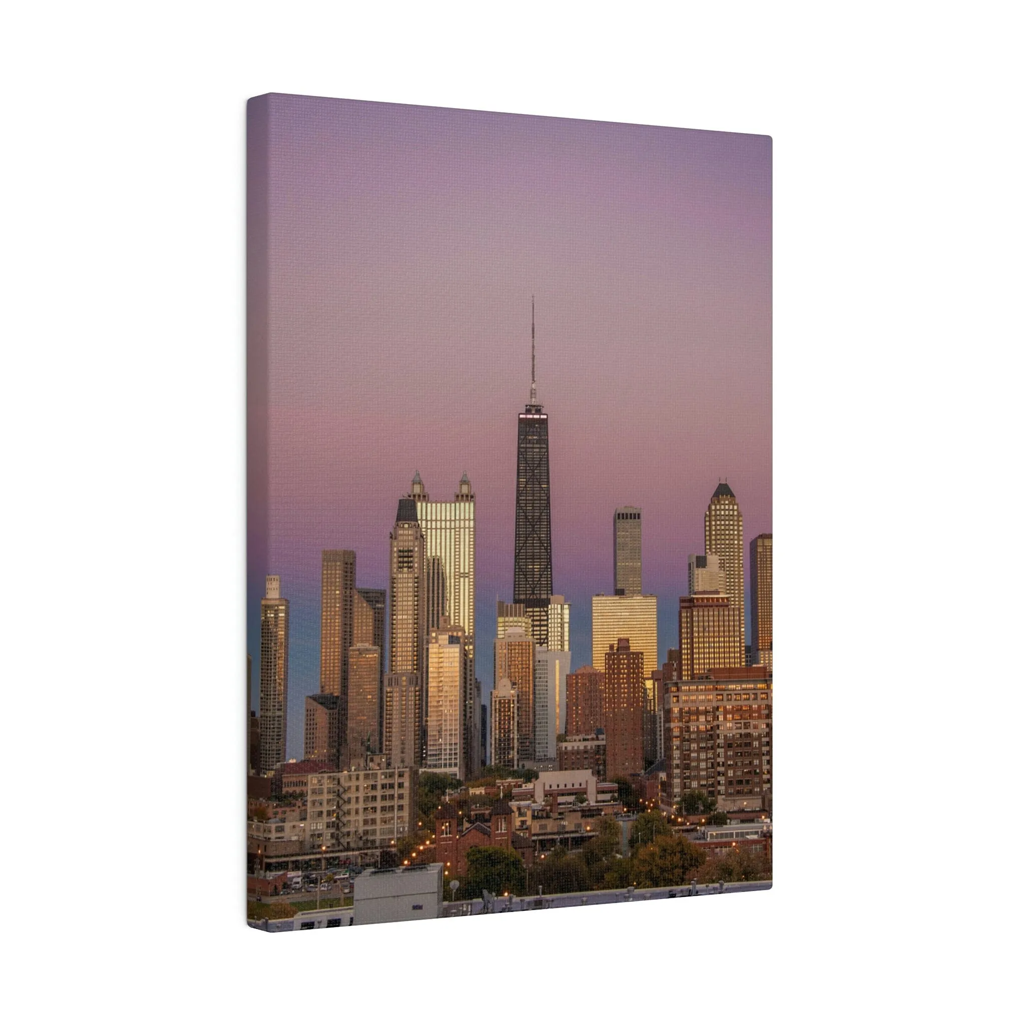 Chicago Sunset Matte Canvas