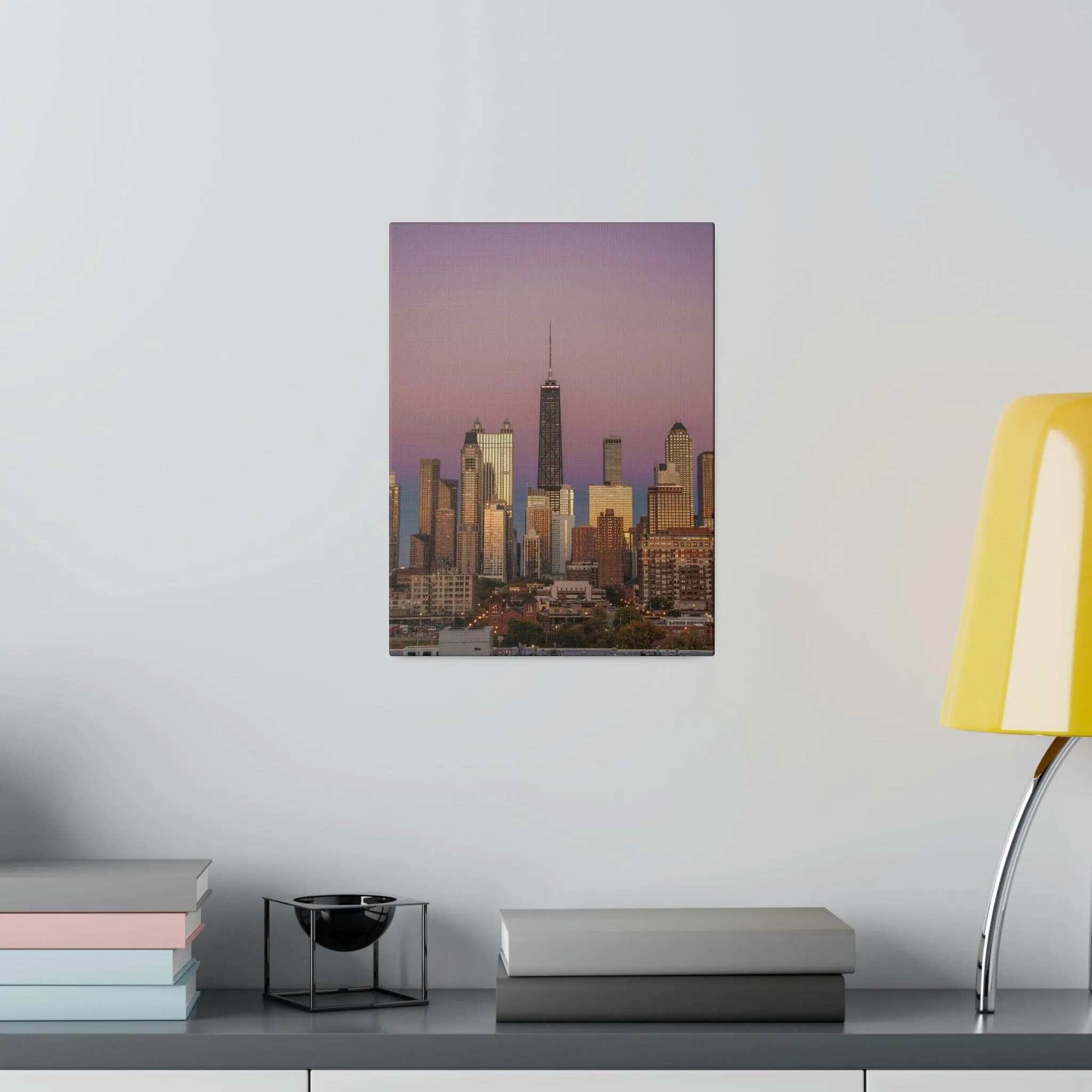 Chicago Sunset Matte Canvas