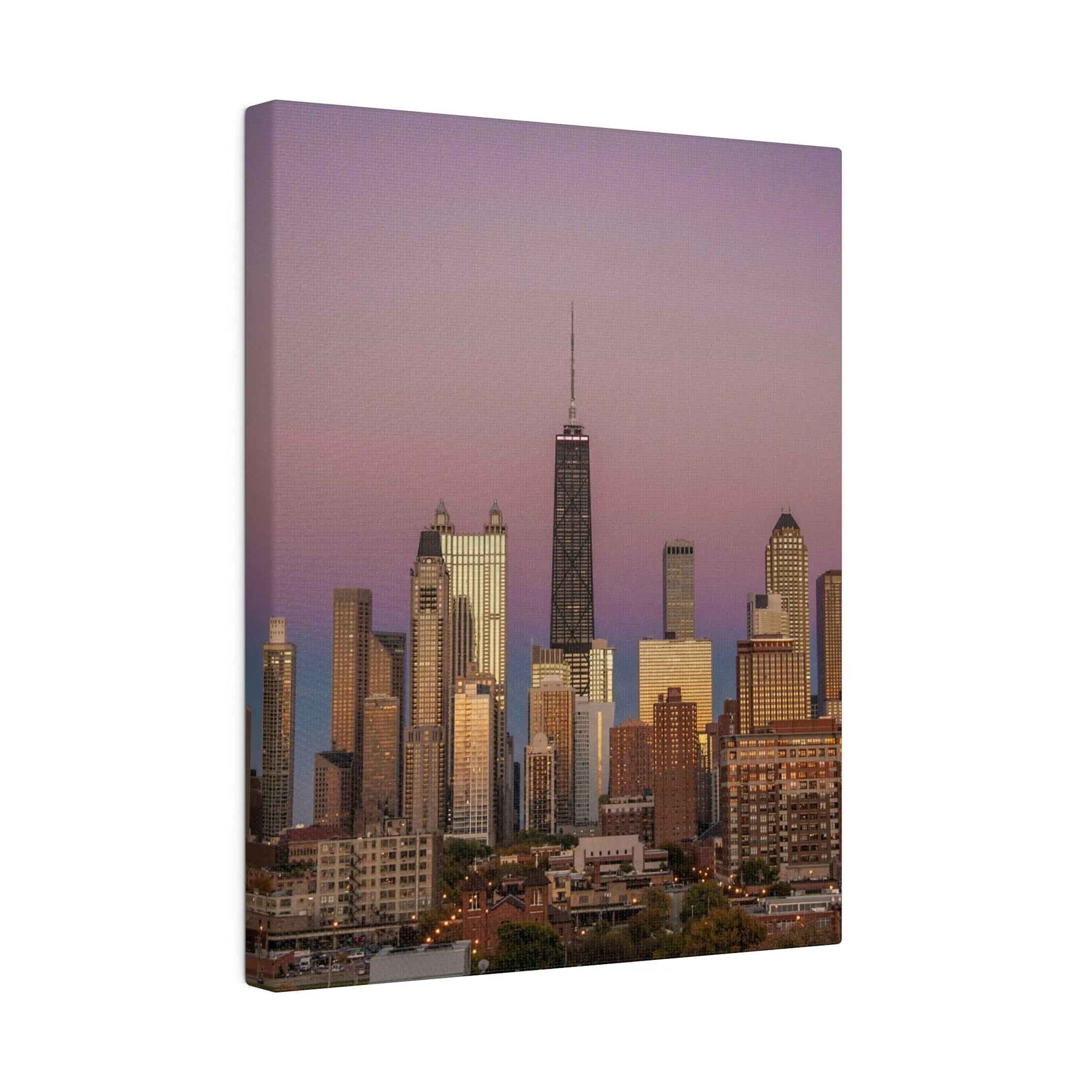 Chicago Sunset Matte Canvas