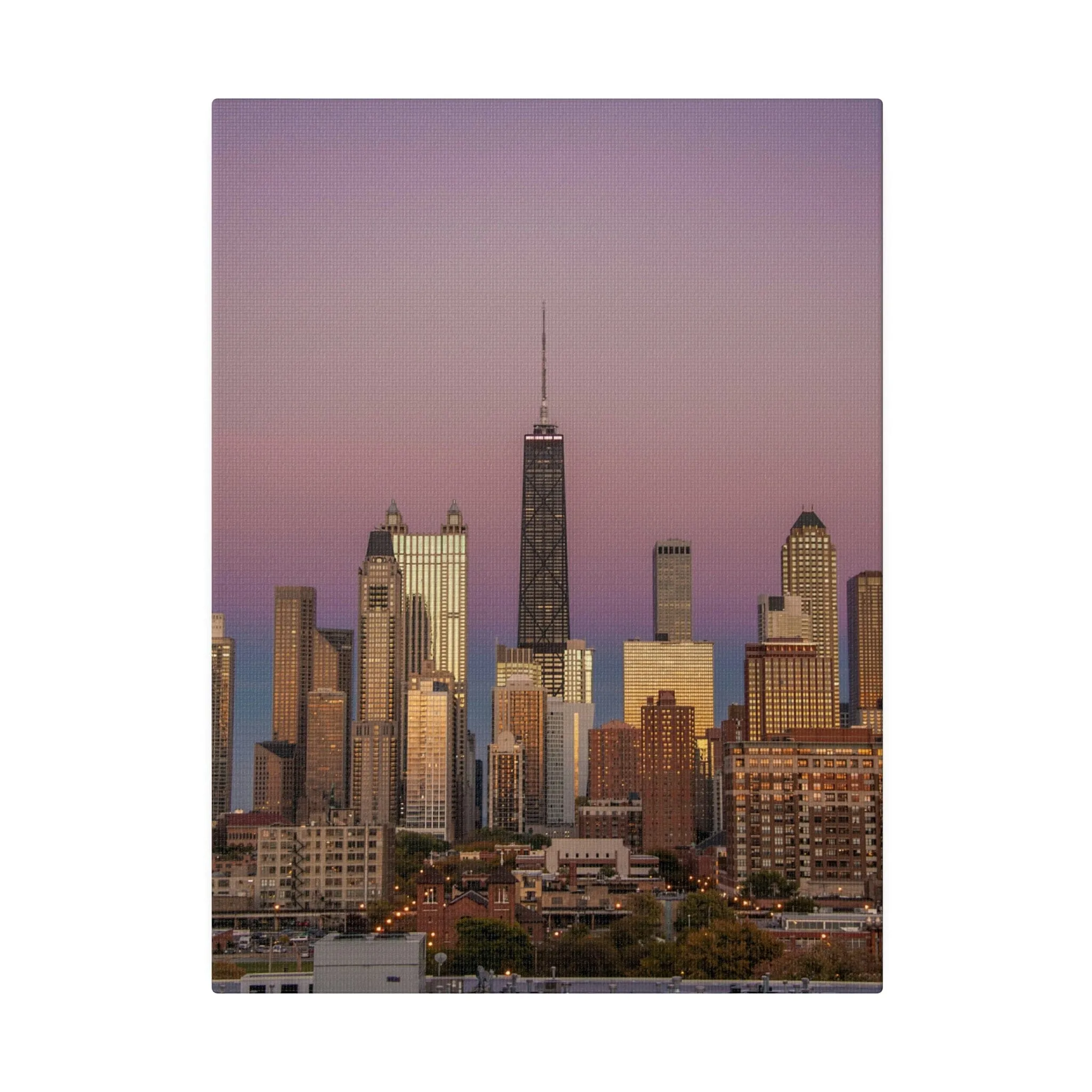 Chicago Sunset Matte Canvas