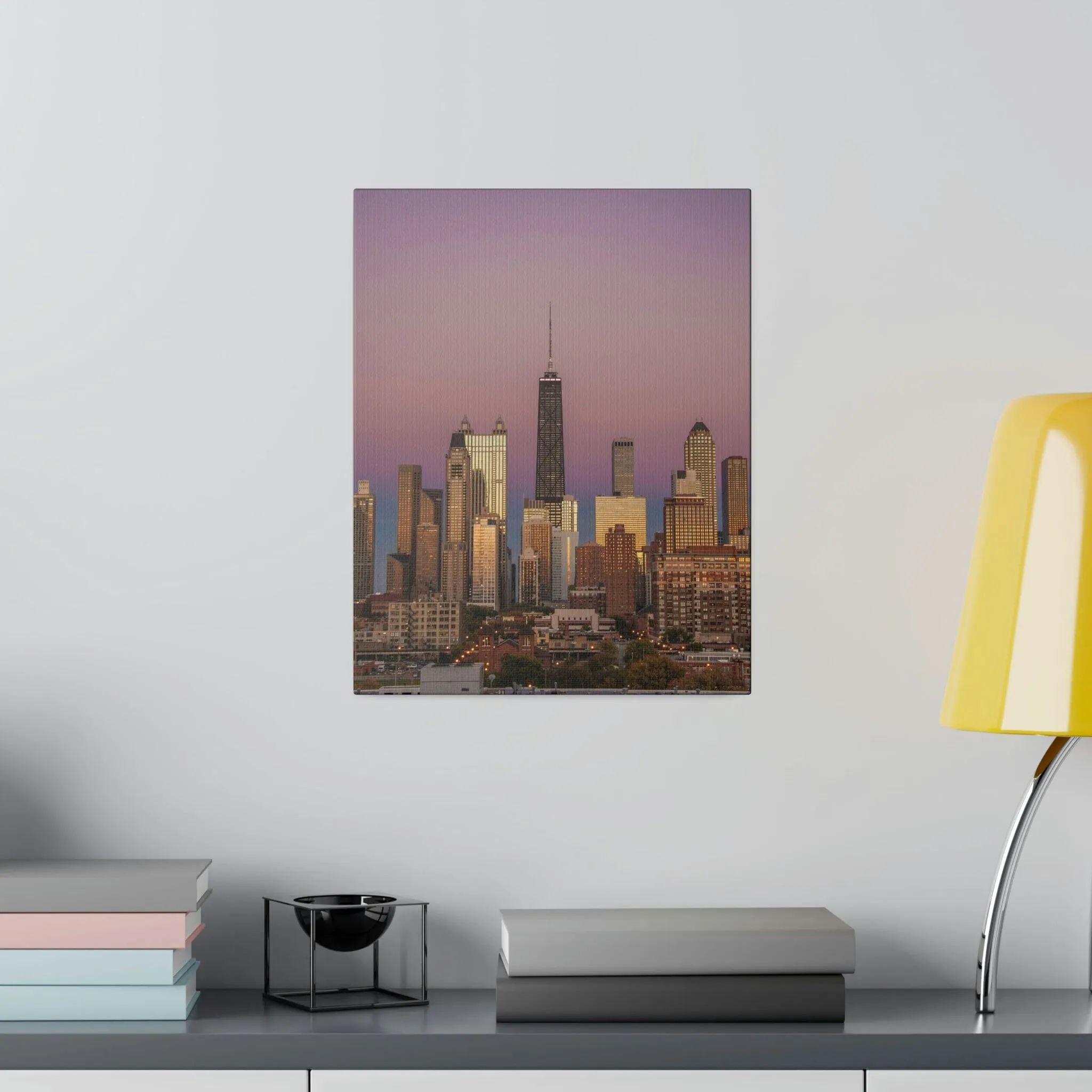 Chicago Sunset Matte Canvas