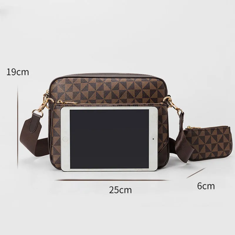 Classic Smaill 3 Pcs Crossbody Bag Set Unisex Clutch Purse Set