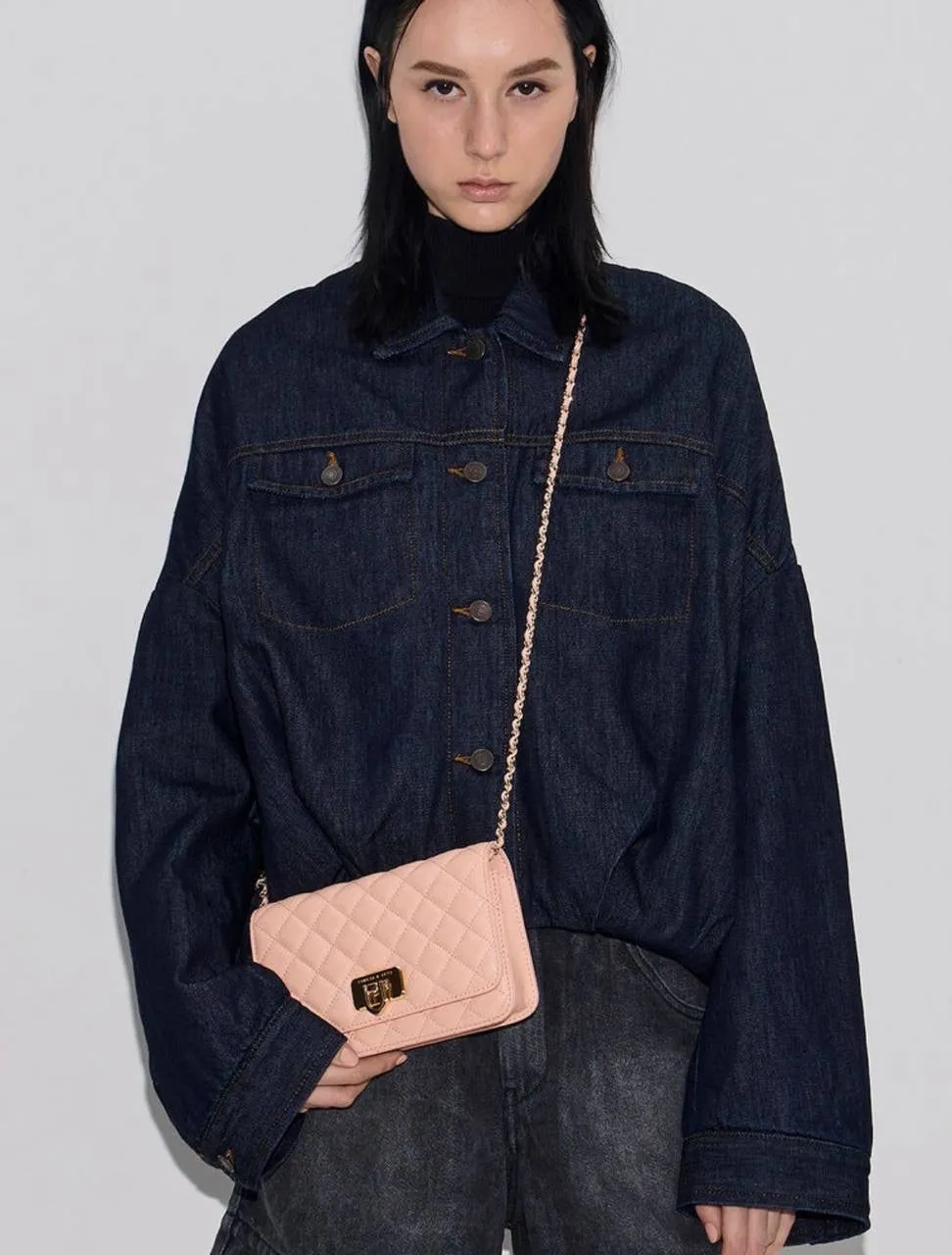 Cressida Quilted Push-Lock Clutch