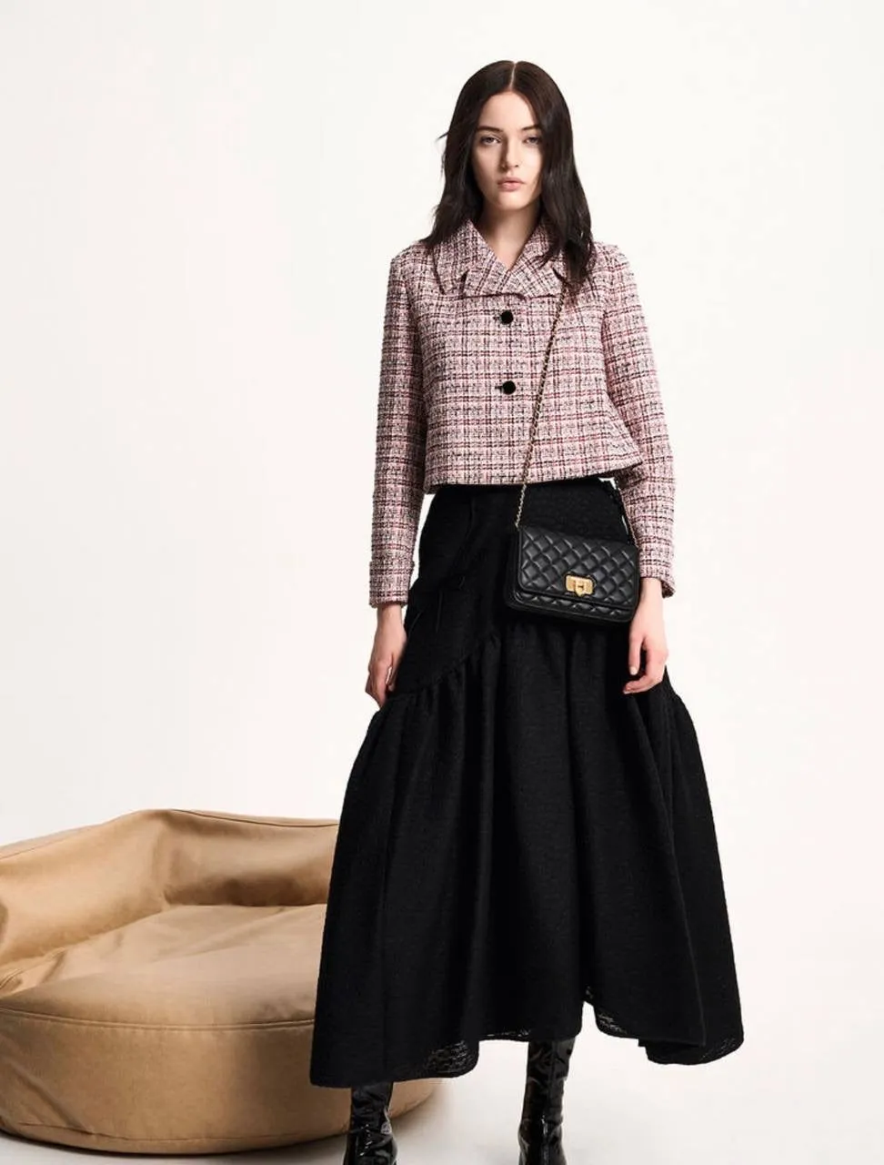 Cressida Quilted Push-Lock Clutch