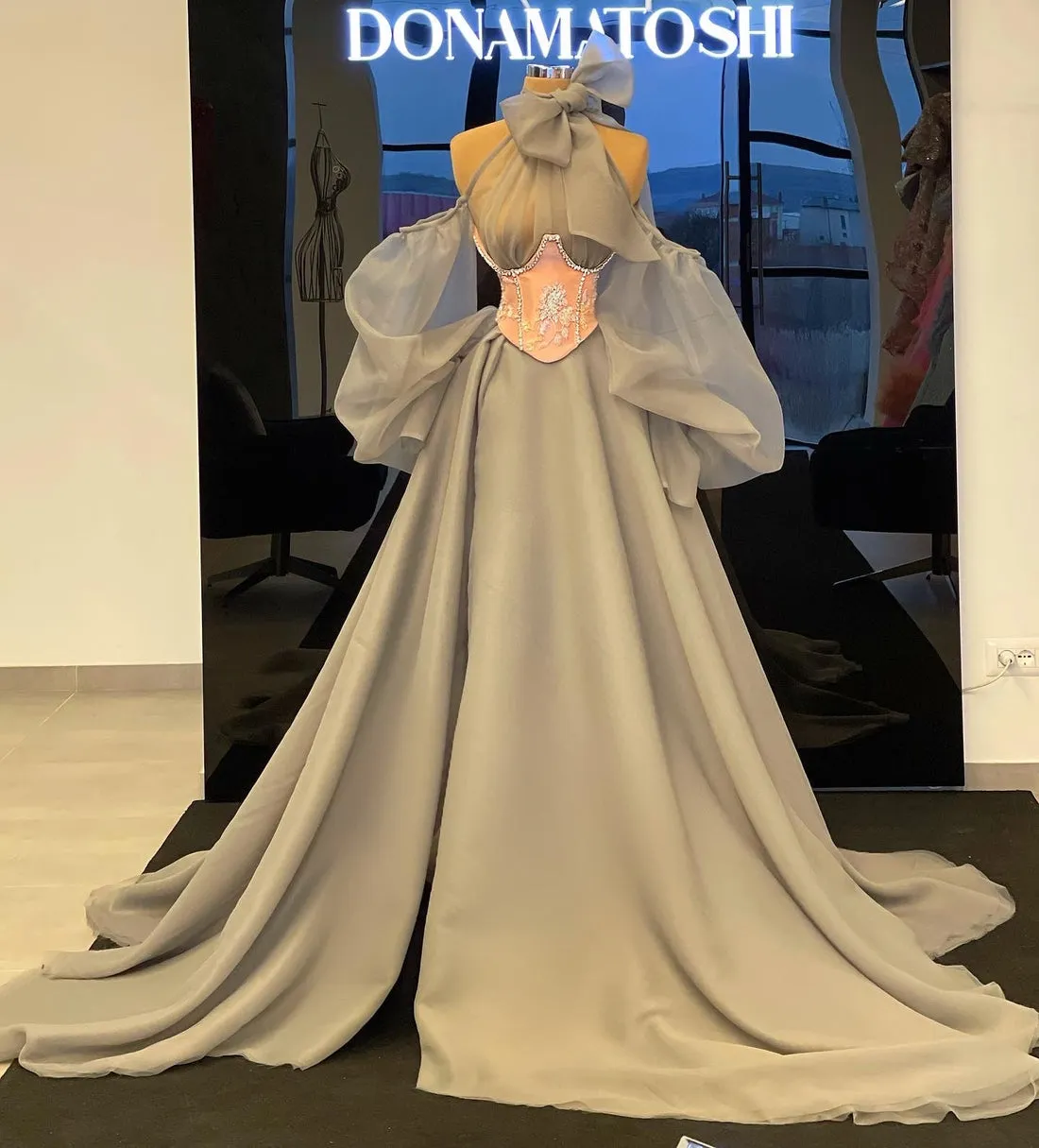 Elliot Beautiful Gray Evening Dress