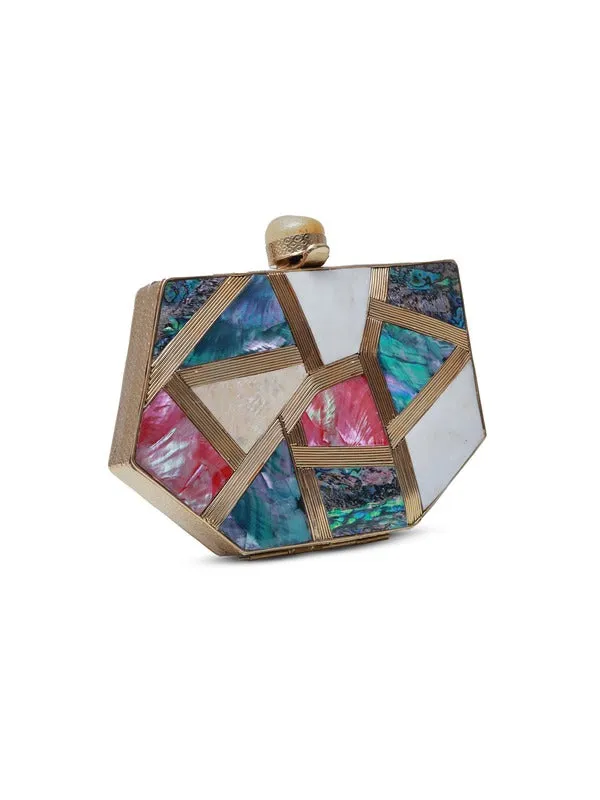 Emily Multicolor Mother of Pearl Clutch