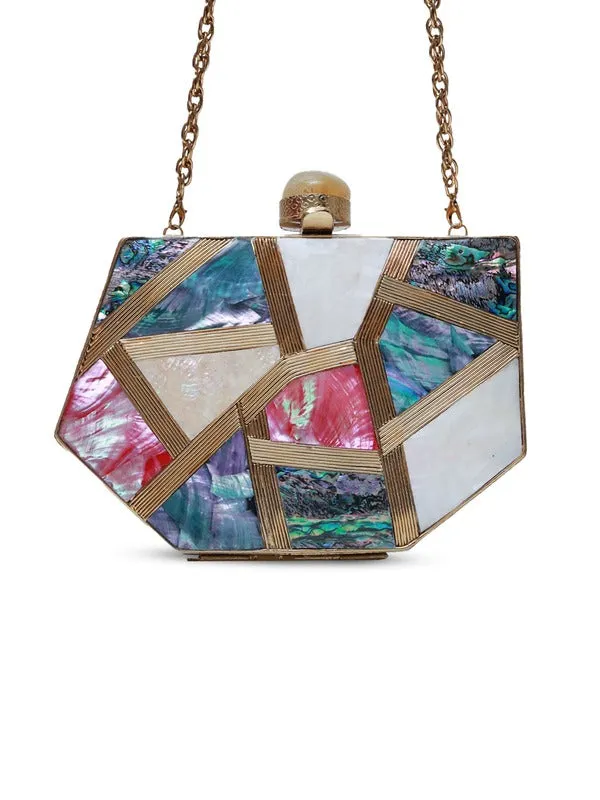 Emily Multicolor Mother of Pearl Clutch