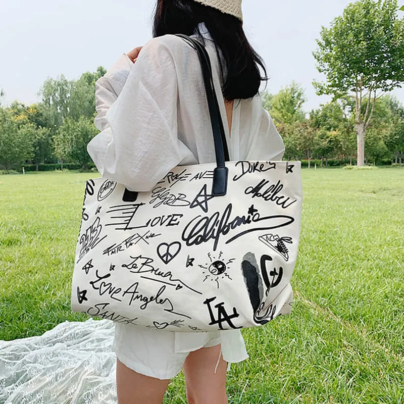 Fashion one-shoulder tote Canvas bag
