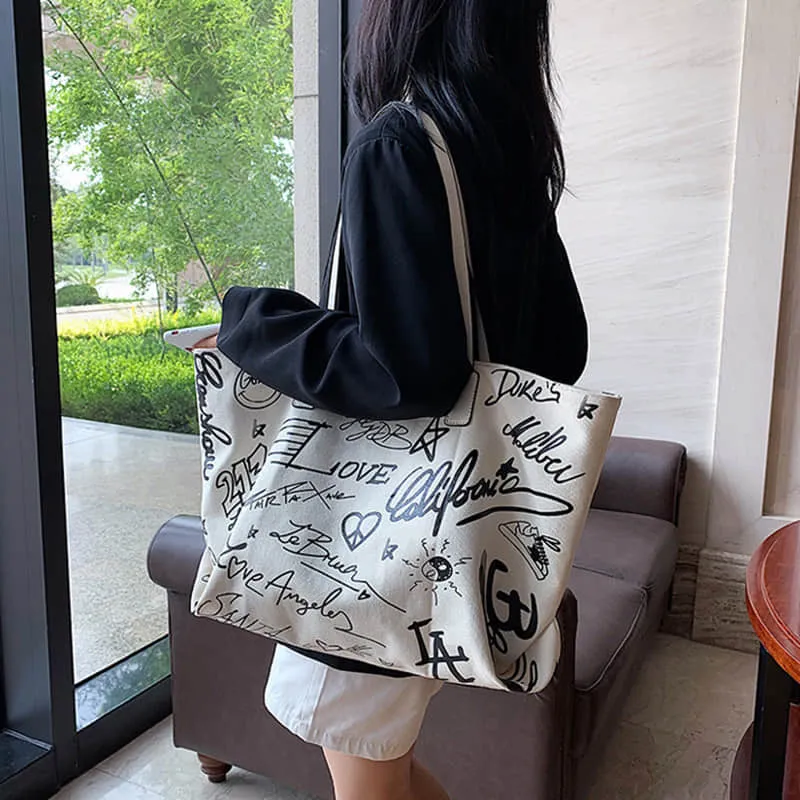Fashion one-shoulder tote Canvas bag