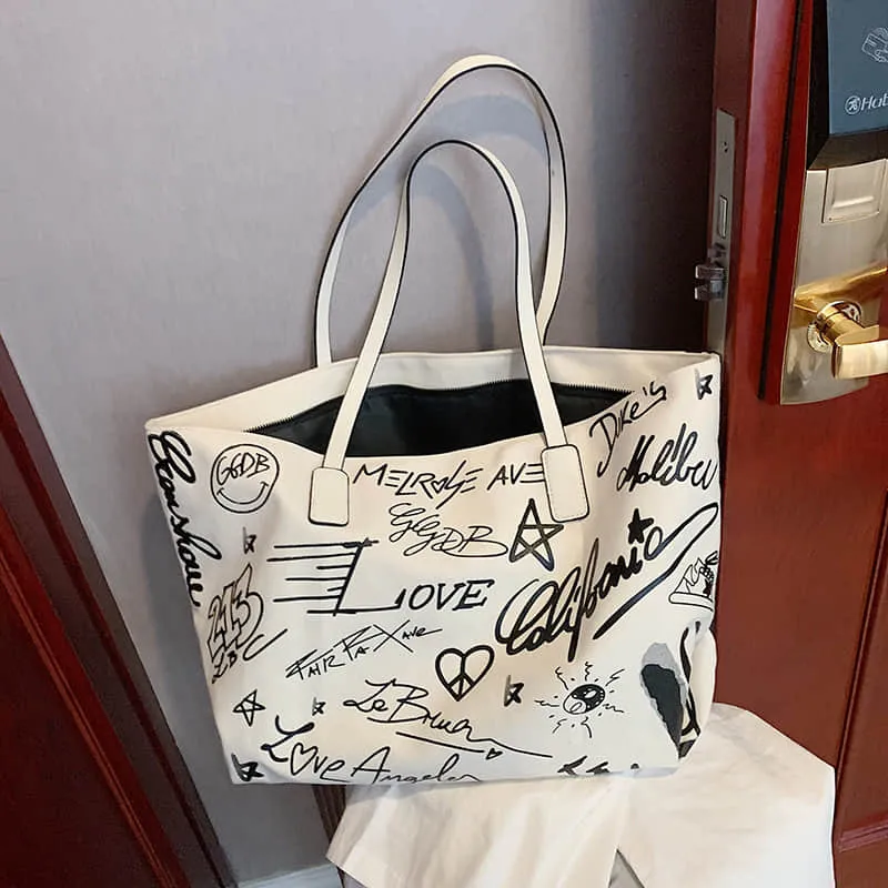 Fashion one-shoulder tote Canvas bag