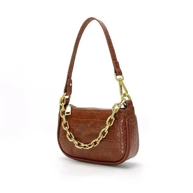 Golden Brown Handbag Chain Purse