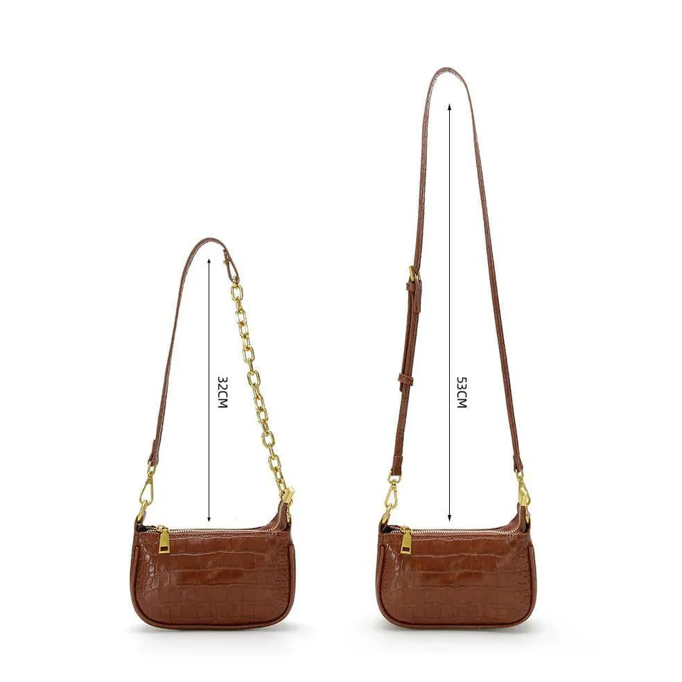 Golden Brown Handbag Chain Purse