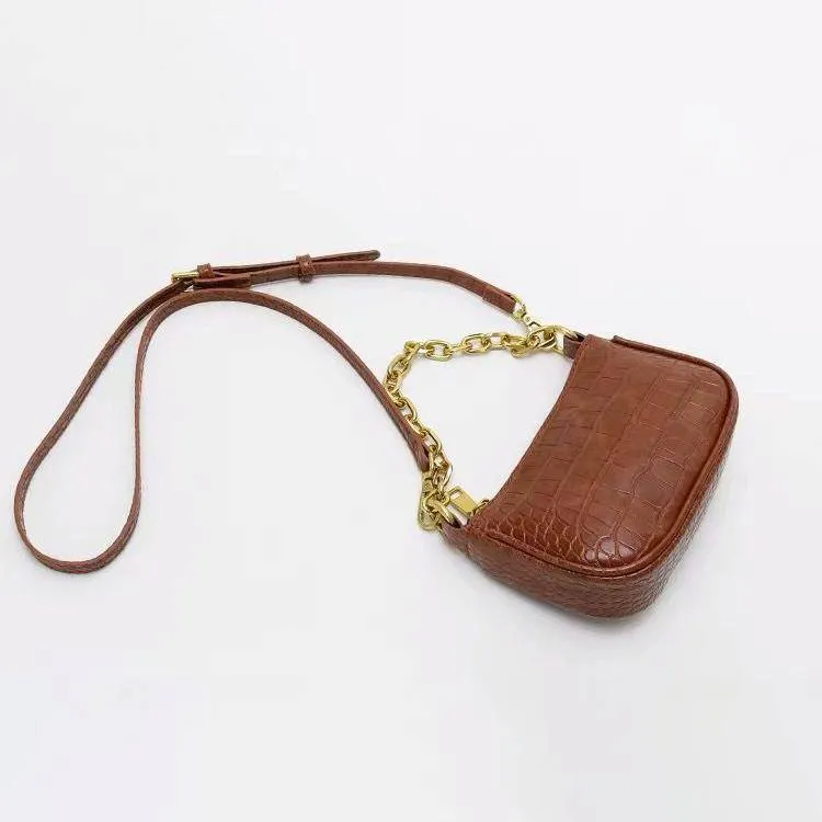Golden Brown Handbag Chain Purse