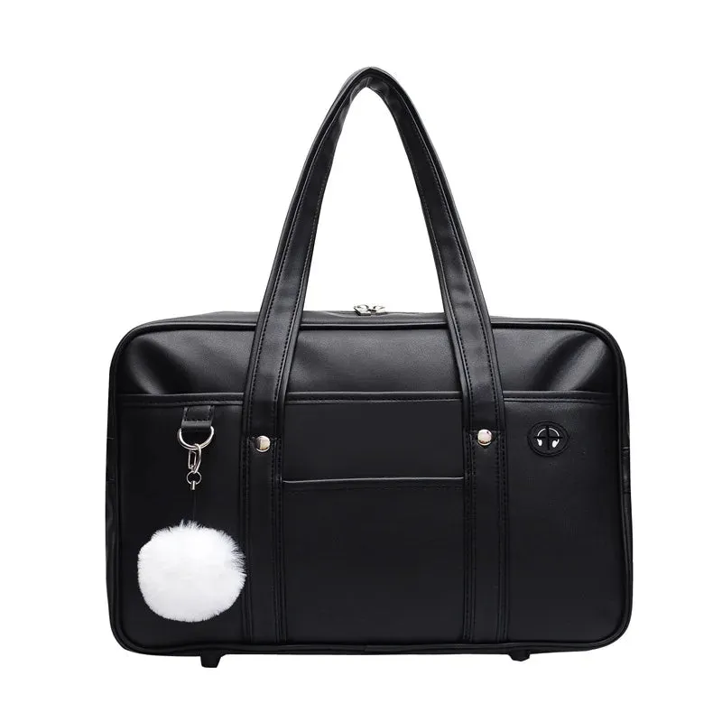 Japanese Casual PU Shoulder Bag Junior High School Students School Bag Handbag Anime Uniform Bag Tote Bags for Women