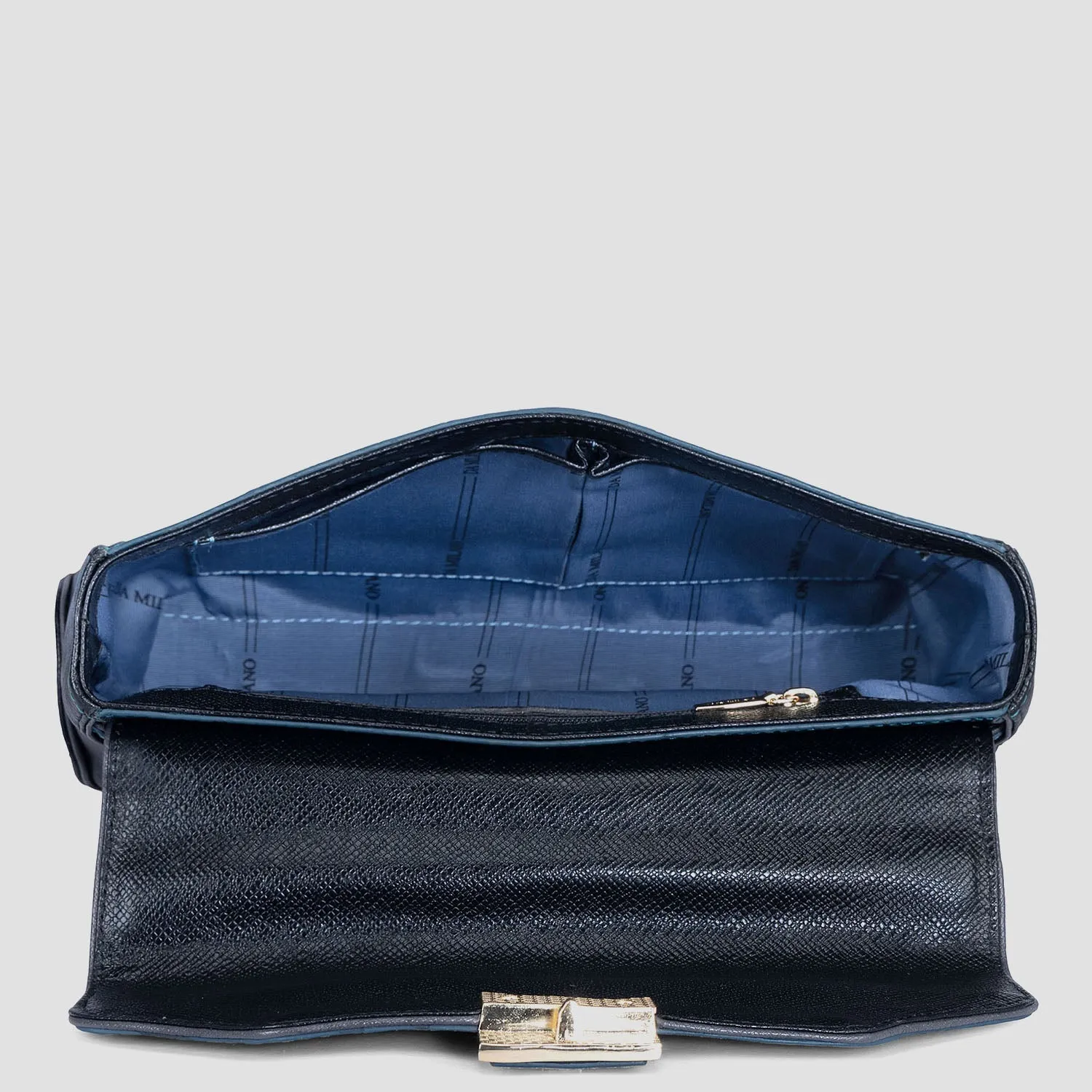 Medium Croco Franzy Leather Satchel - Ocean
