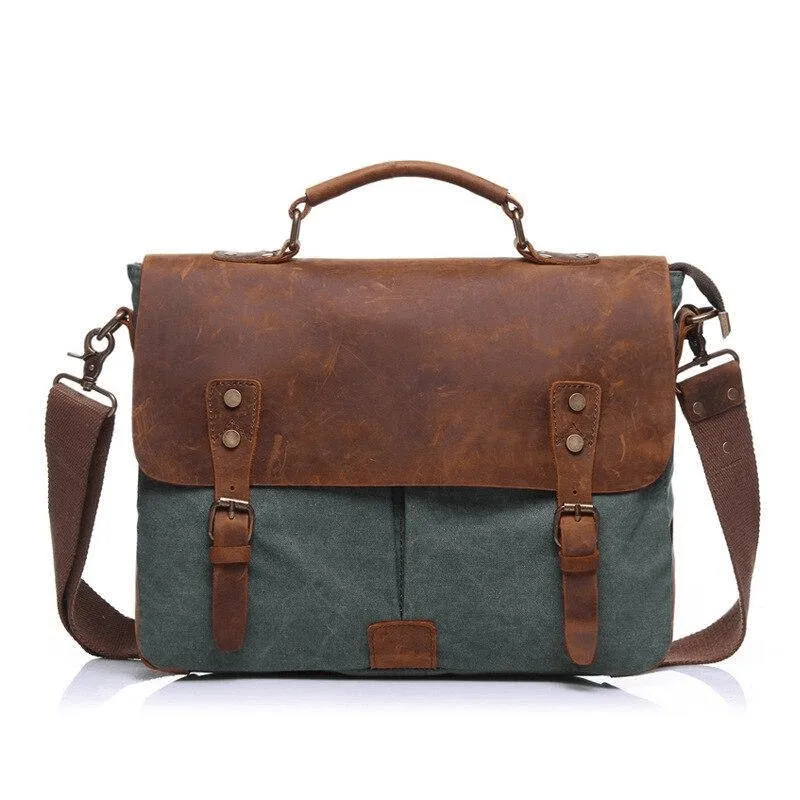 Men's Vintage Handbag Genuine Leather Shoulder Bag
