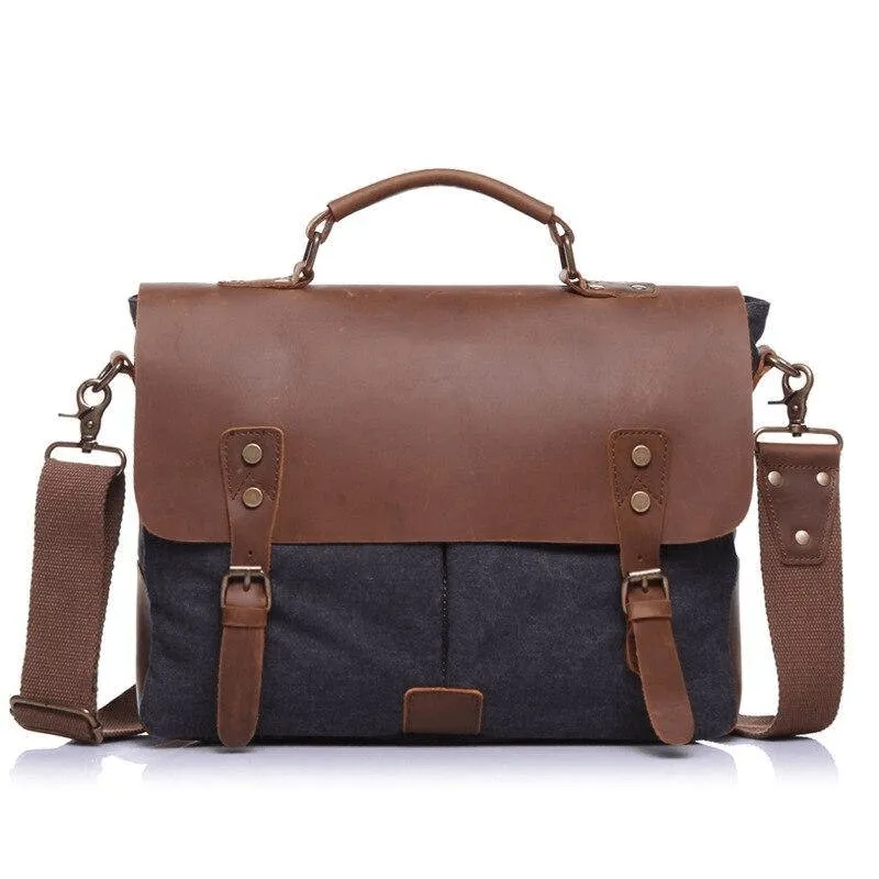 Men's Vintage Handbag Genuine Leather Shoulder Bag