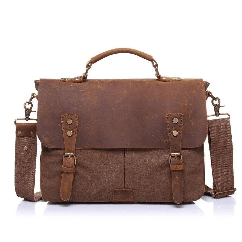 Men's Vintage Handbag Genuine Leather Shoulder Bag