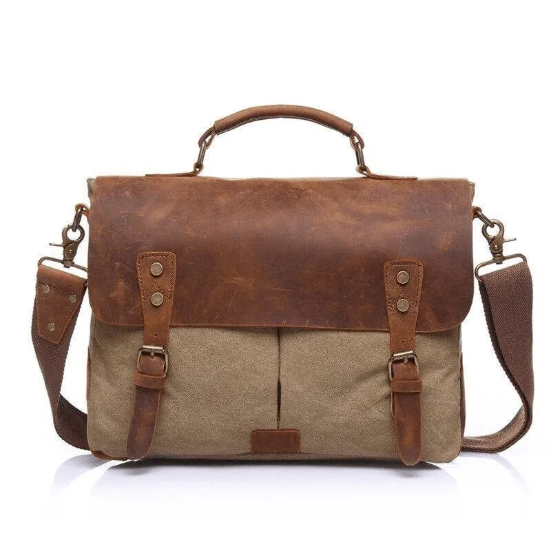 Men's Vintage Handbag Genuine Leather Shoulder Bag