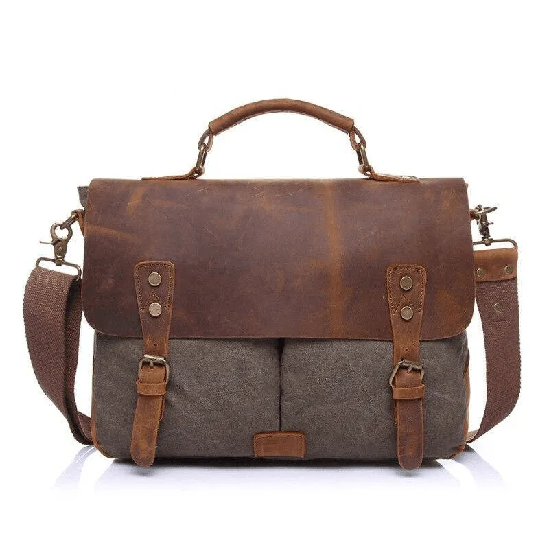 Men's Vintage Handbag Genuine Leather Shoulder Bag