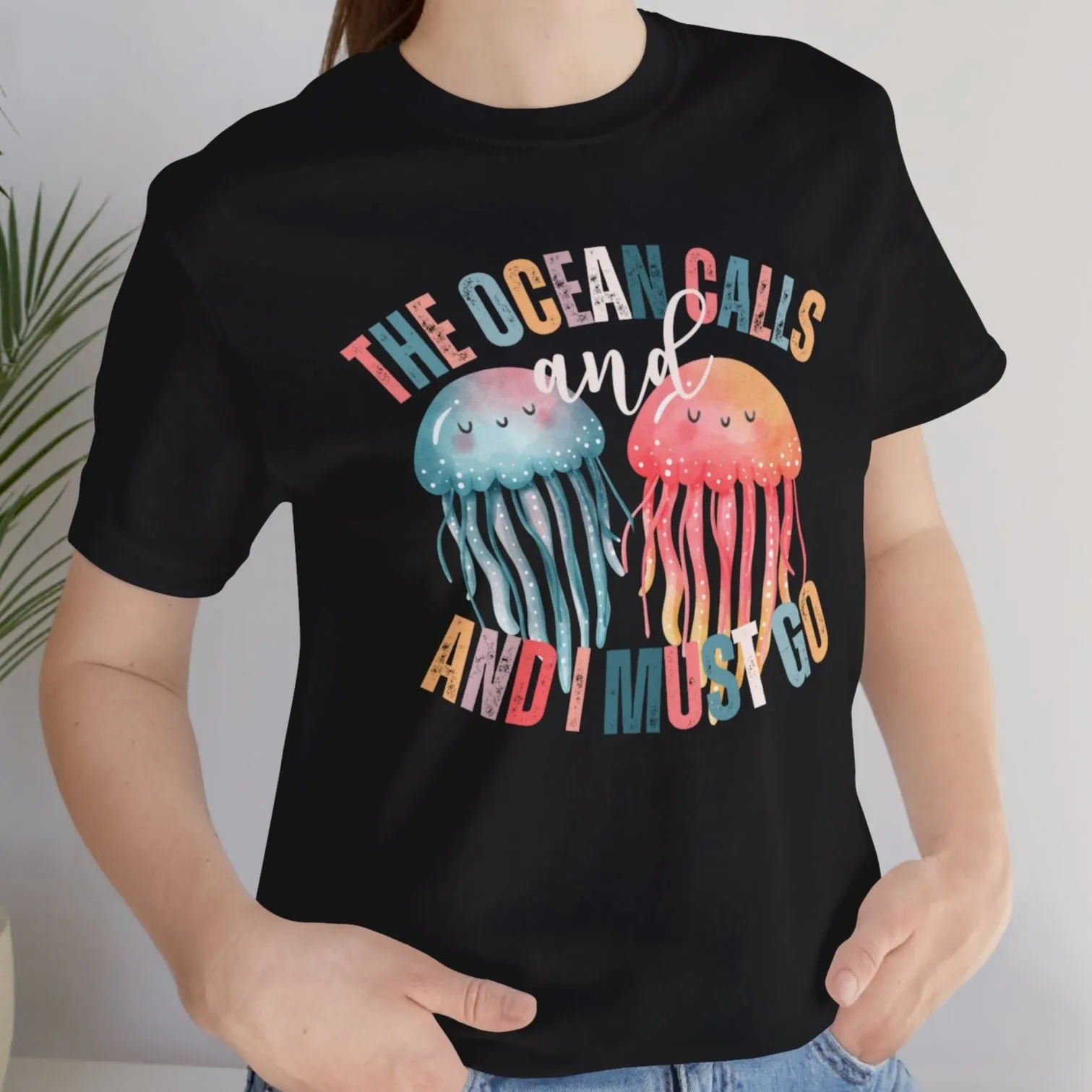 Ocean Calling Jellyfish Women's Bella Canvas Tee