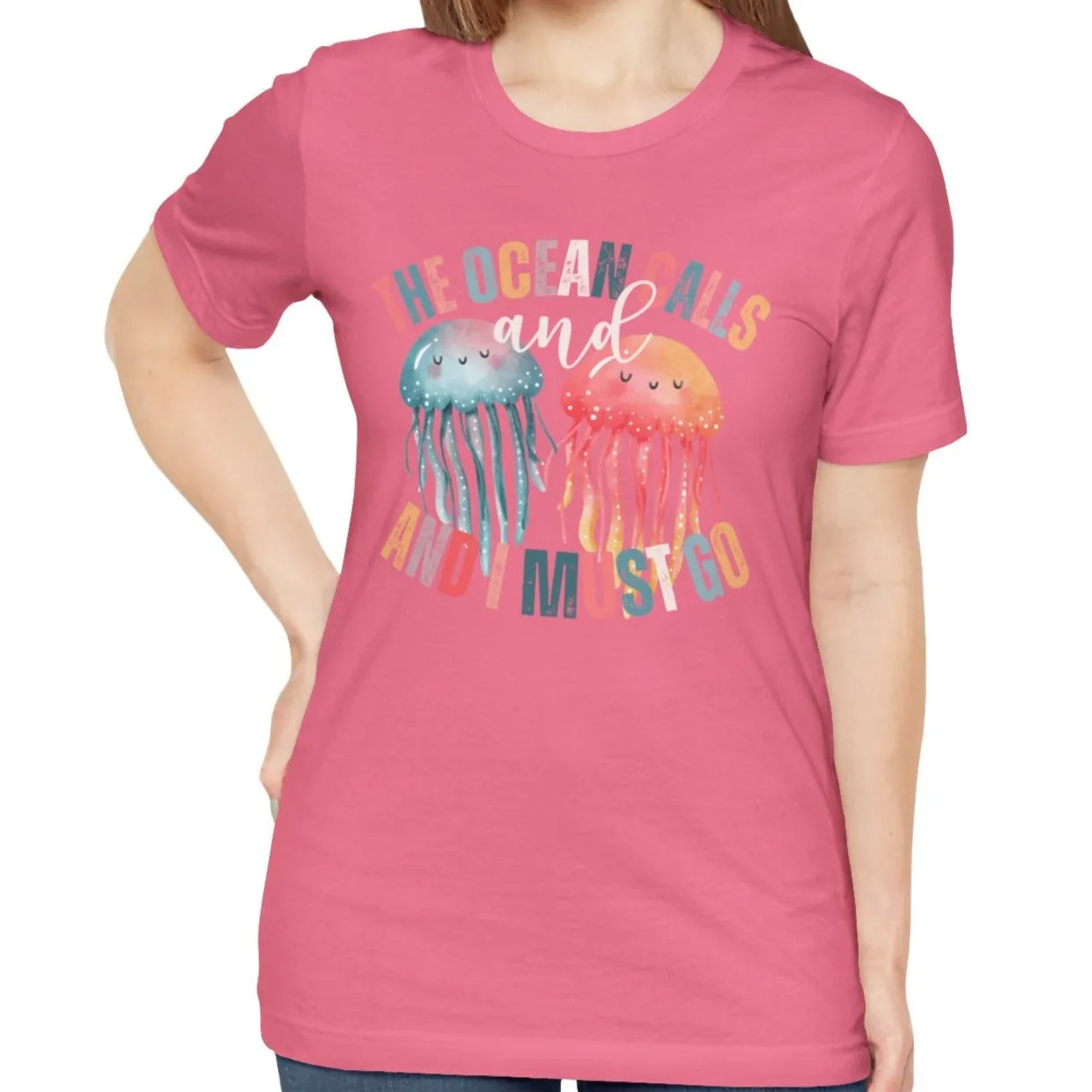 Ocean Calling Jellyfish Women's Bella Canvas Tee