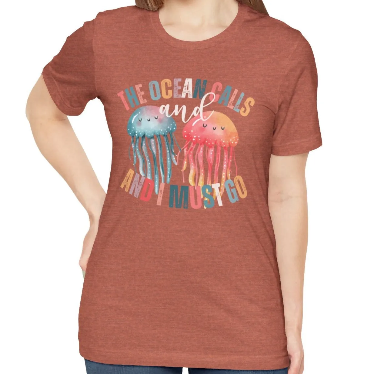 Ocean Calling Jellyfish Women's Bella Canvas Tee