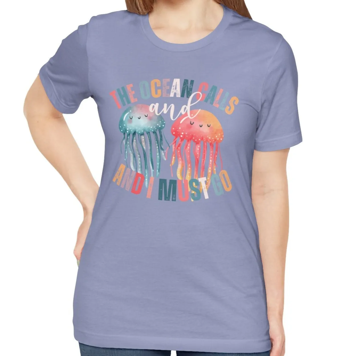 Ocean Calling Jellyfish Women's Bella Canvas Tee