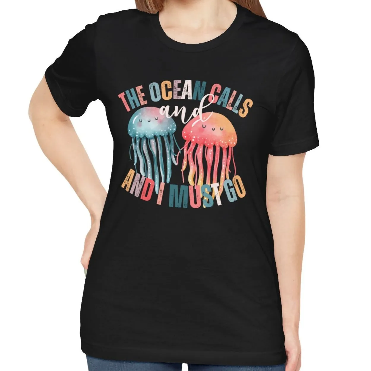 Ocean Calling Jellyfish Women's Bella Canvas Tee