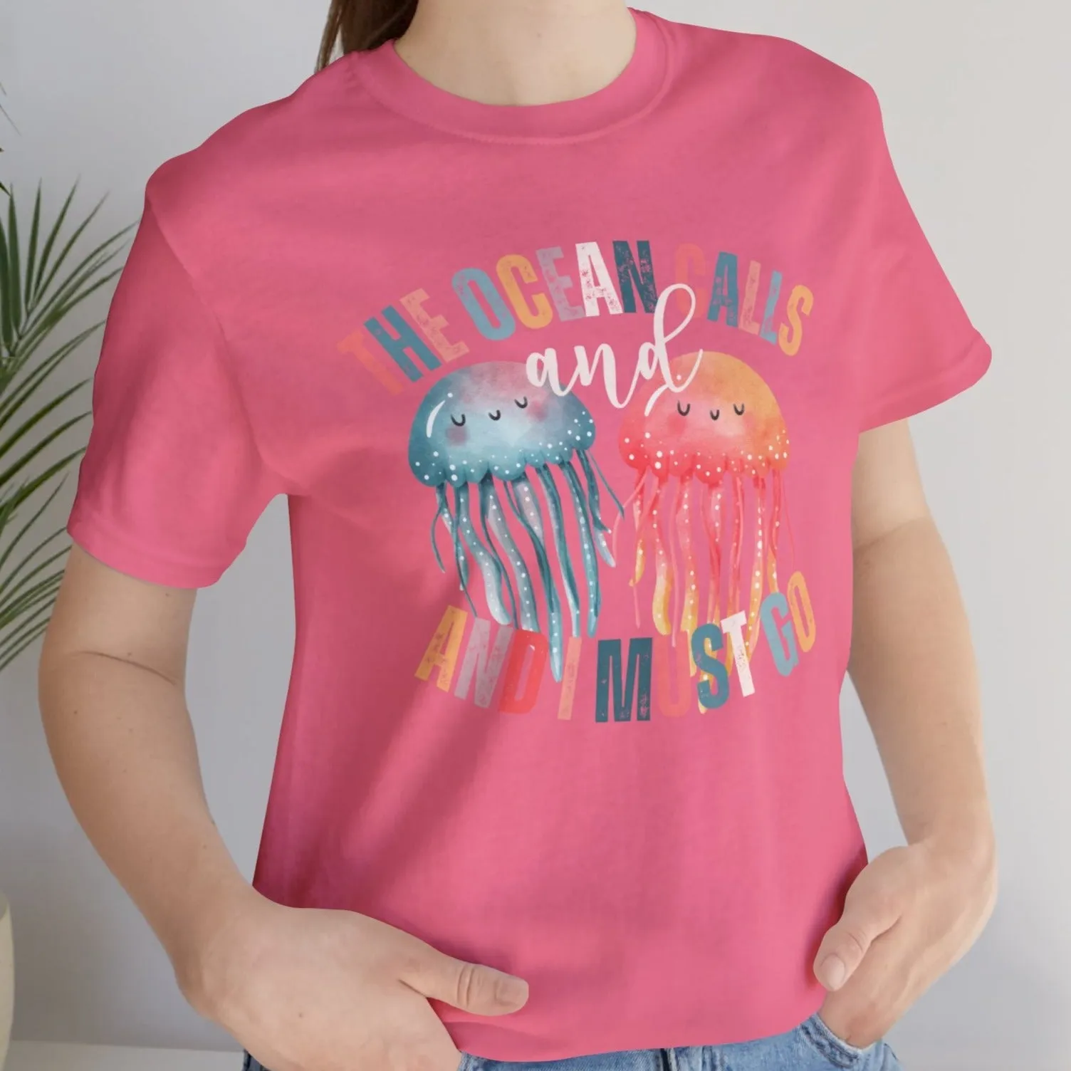 Ocean Calling Jellyfish Women's Bella Canvas Tee