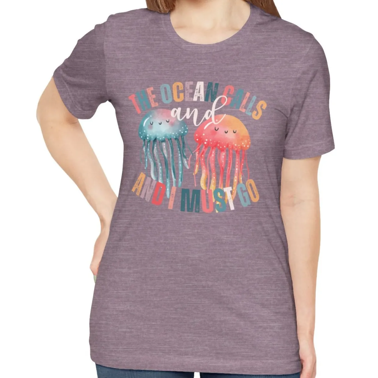 Ocean Calling Jellyfish Women's Bella Canvas Tee