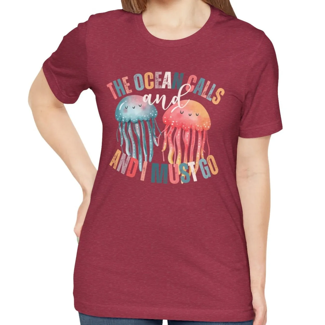 Ocean Calling Jellyfish Women's Bella Canvas Tee