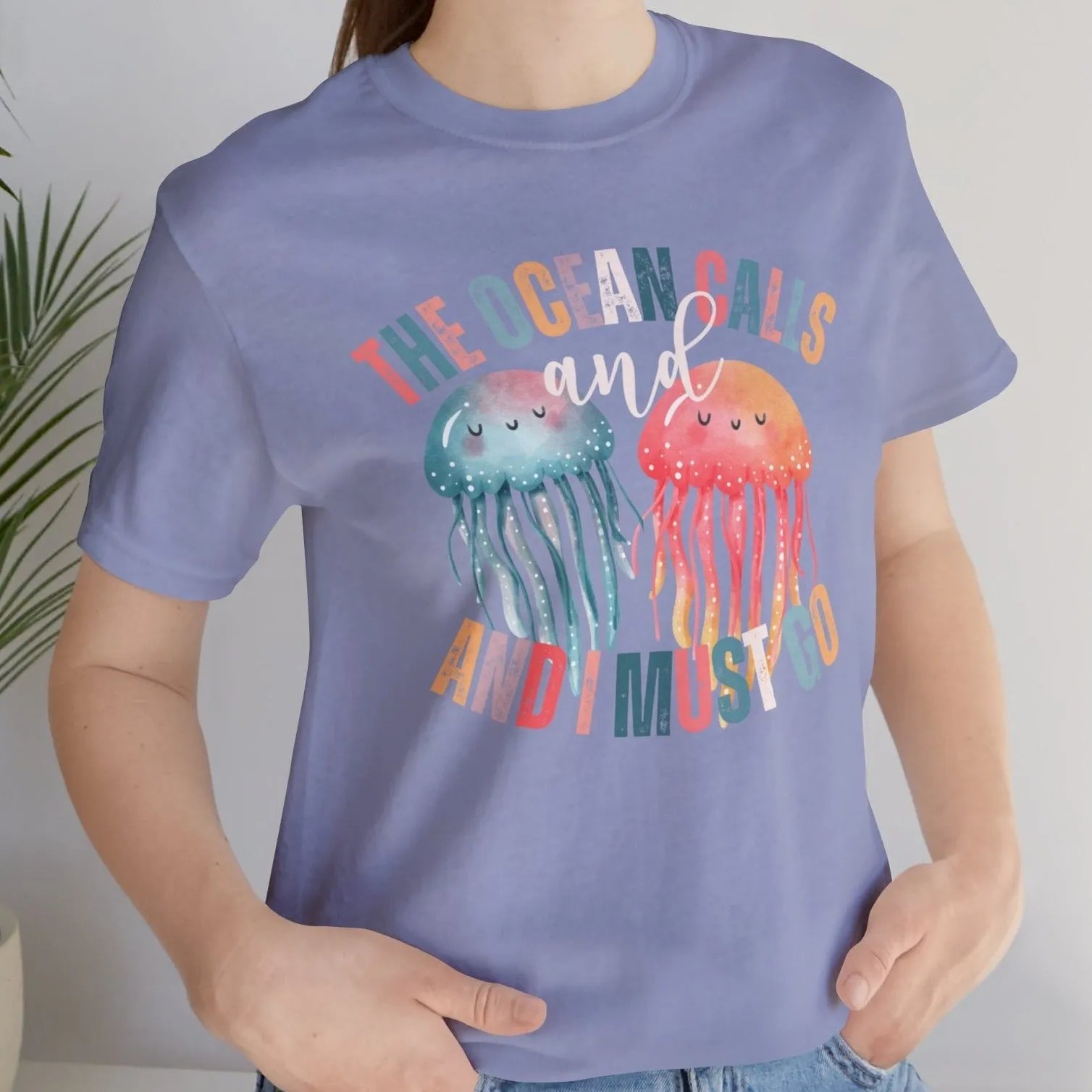 Ocean Calling Jellyfish Women's Bella Canvas Tee