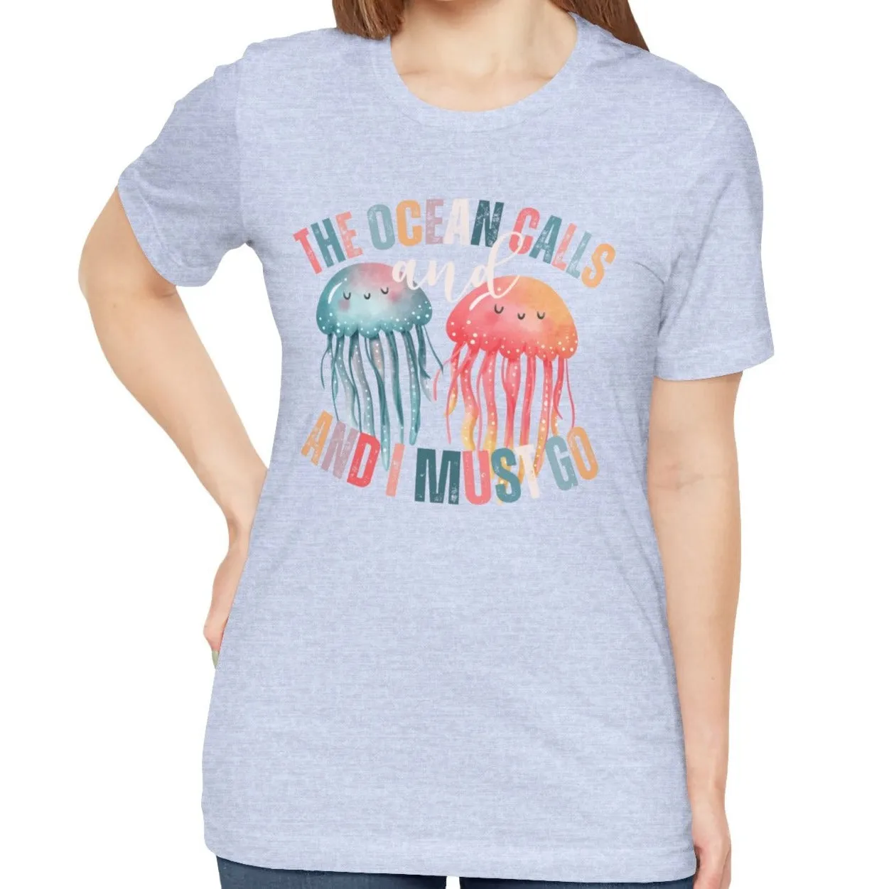Ocean Calling Jellyfish Women's Bella Canvas Tee