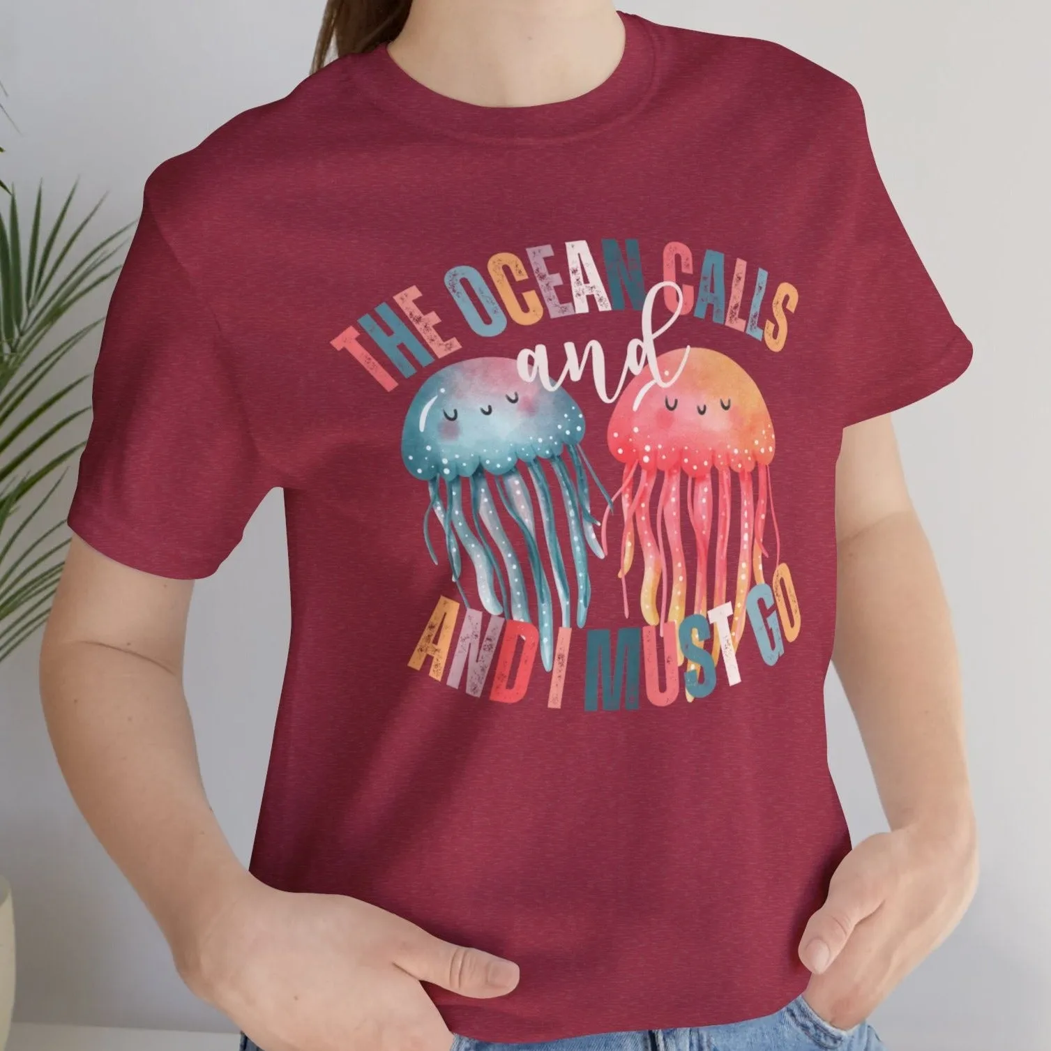 Ocean Calling Jellyfish Women's Bella Canvas Tee